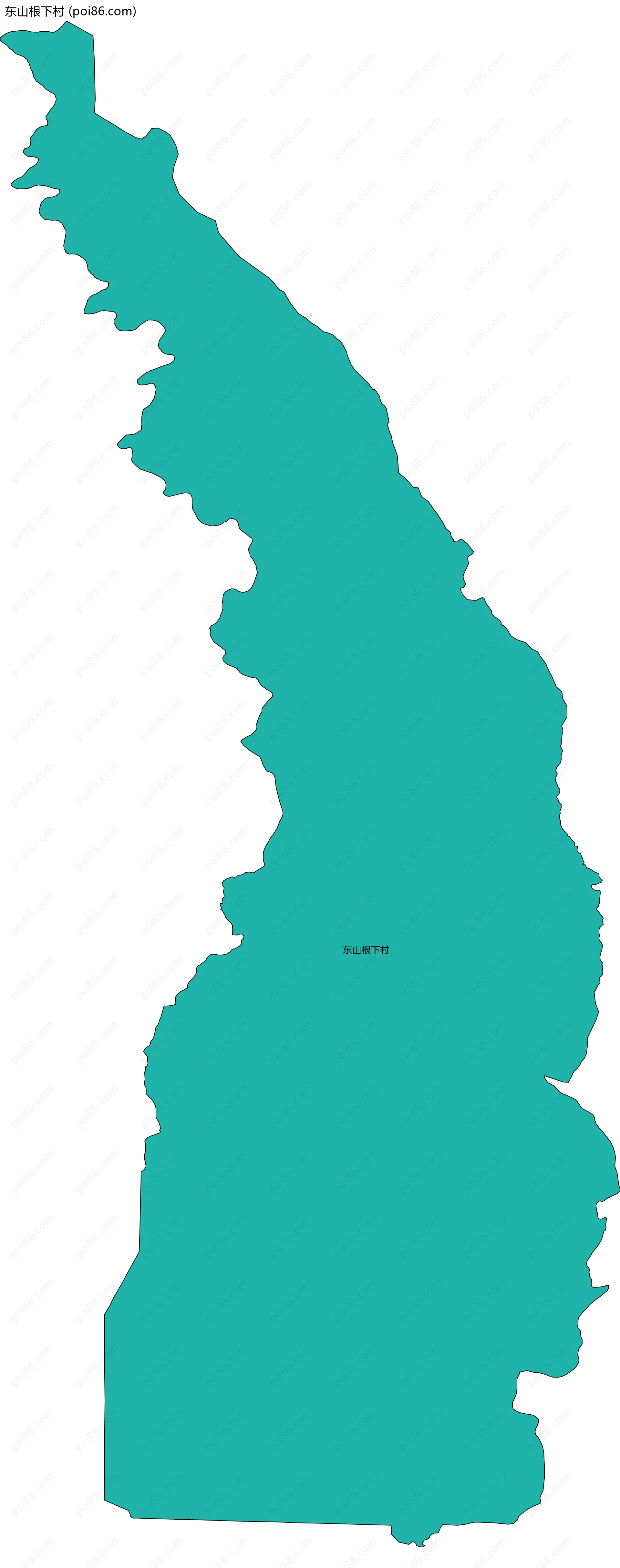 东山根下村边界地图