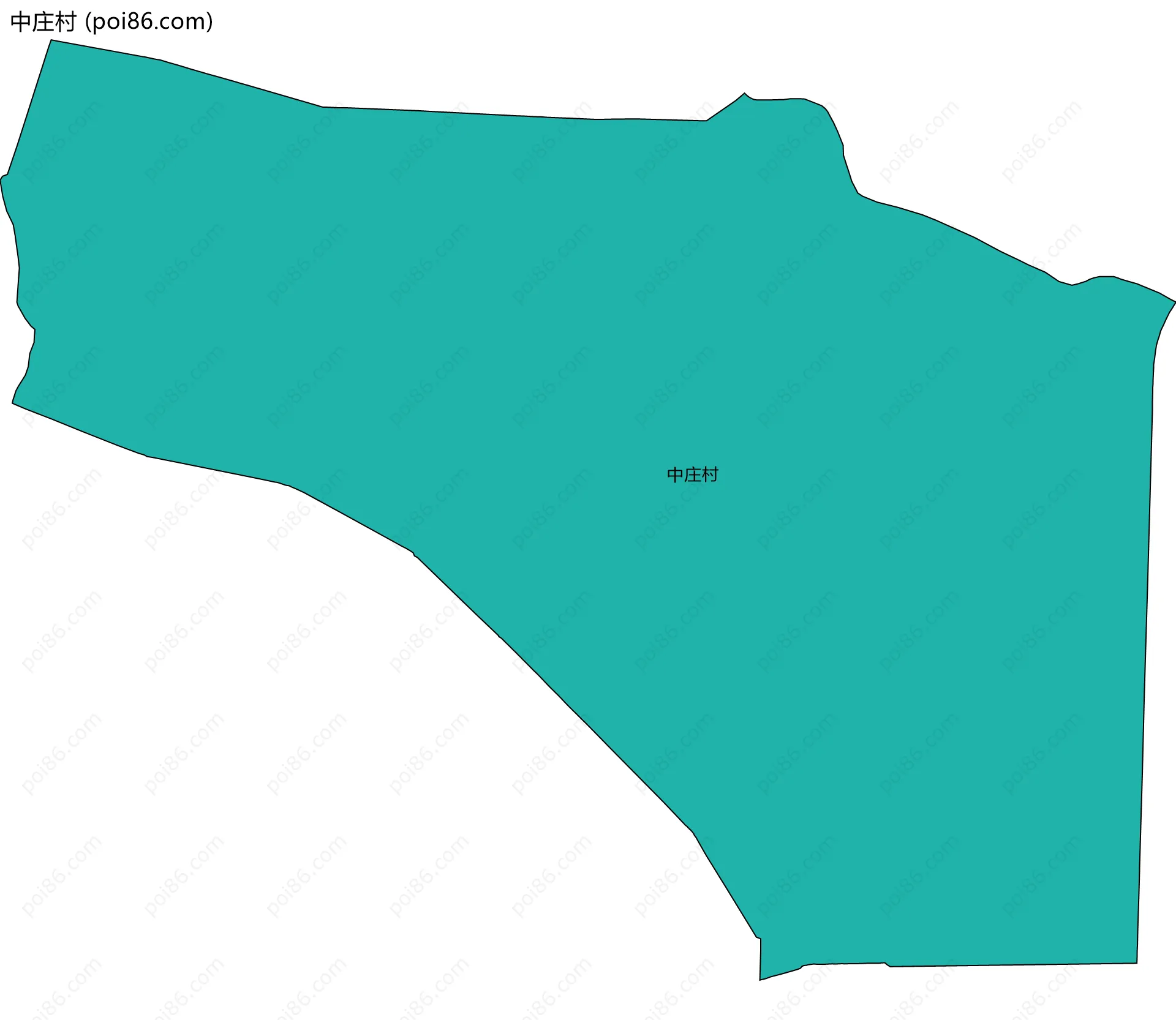 中庄村边界地图