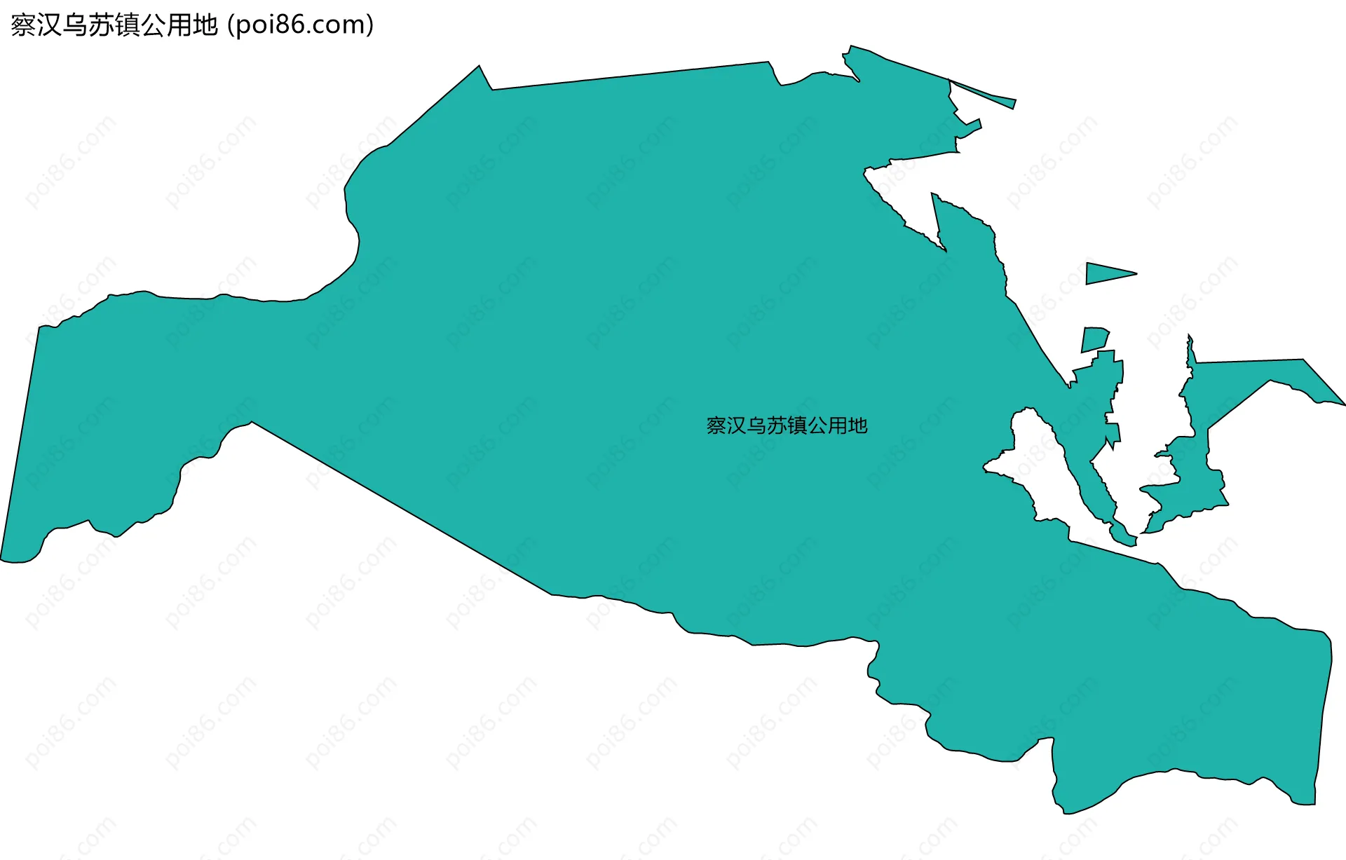 察汉乌苏镇公用地边界地图