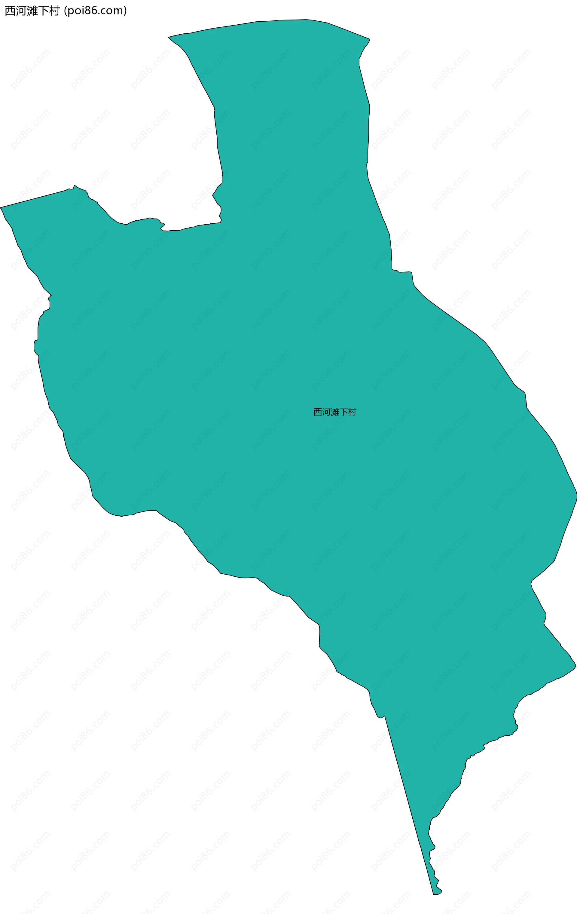 西河滩下村边界地图