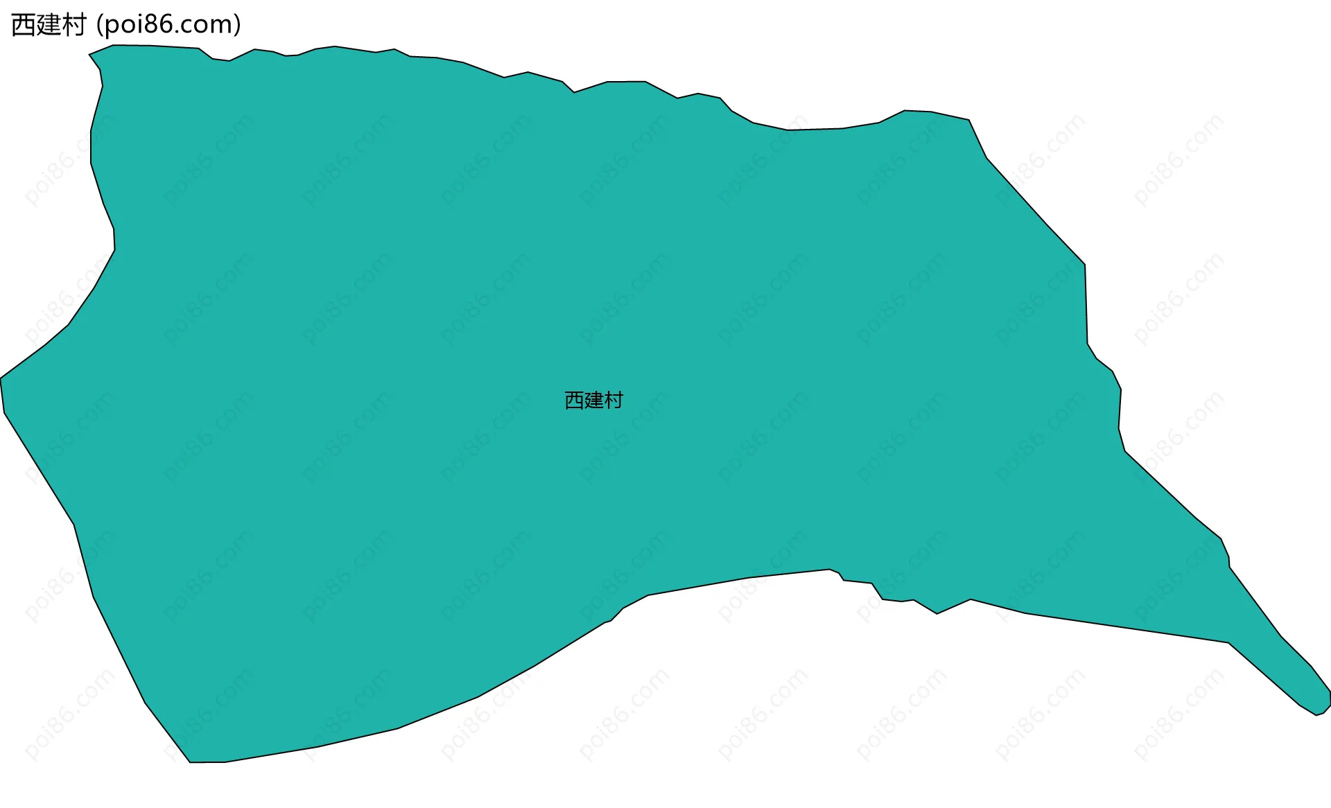 西建村边界地图