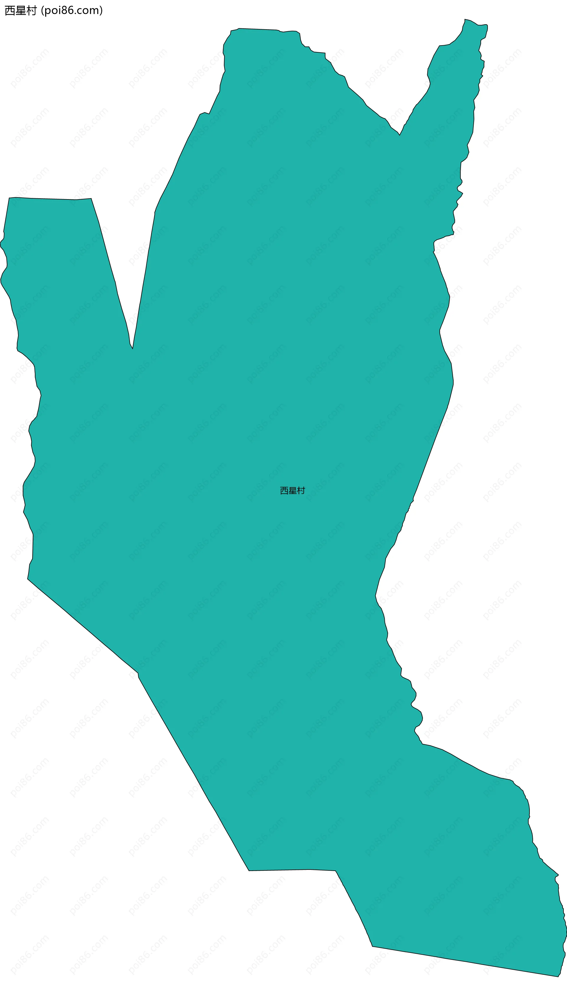 西星村边界地图