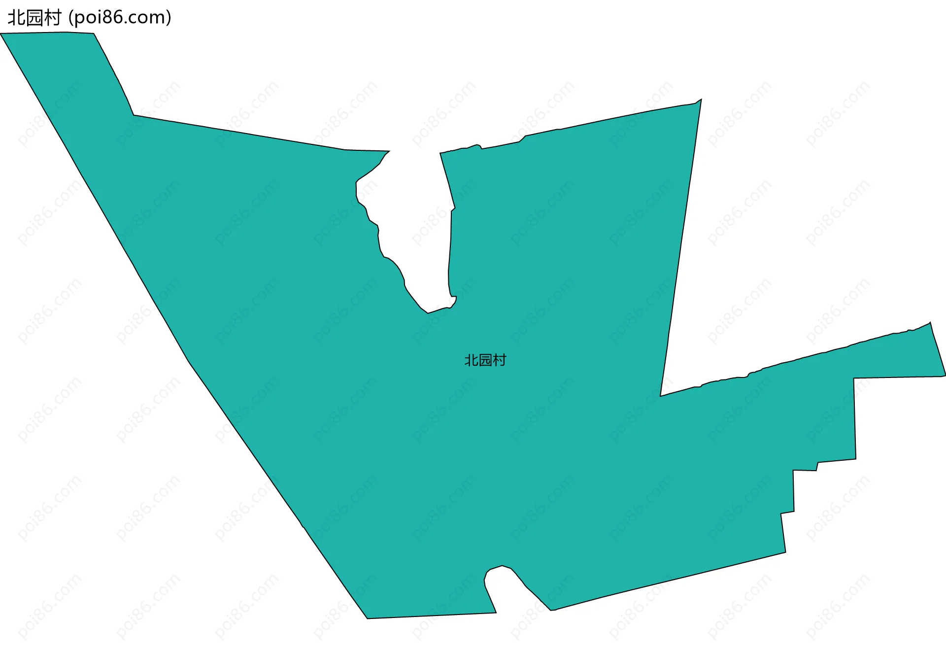 北园村边界地图