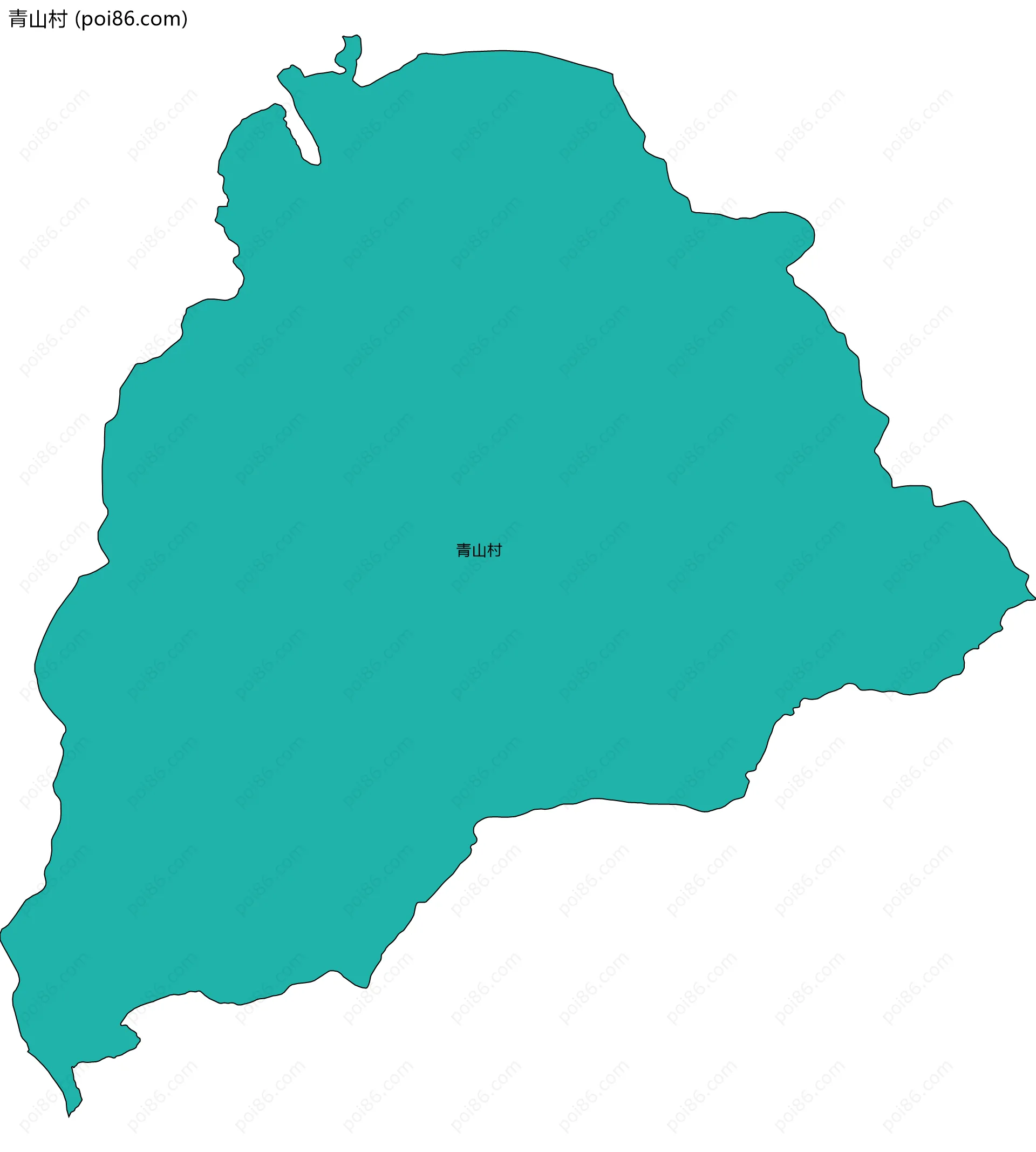 青山村边界地图