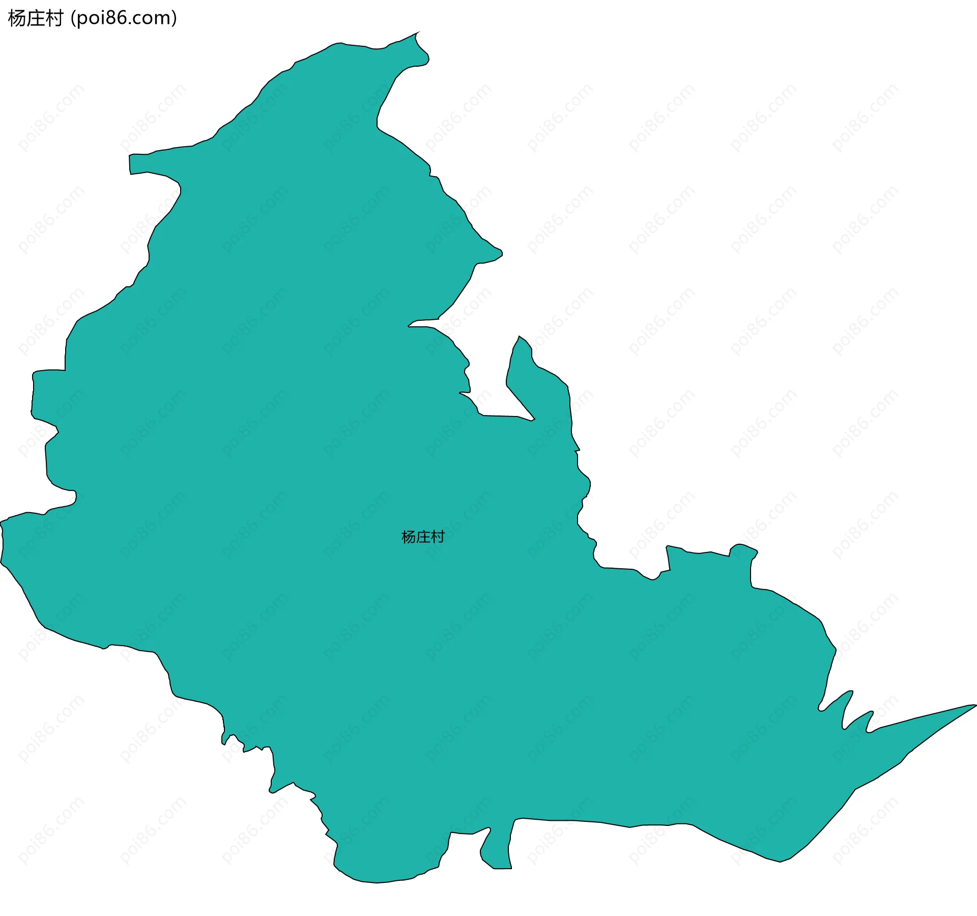 杨庄村边界地图