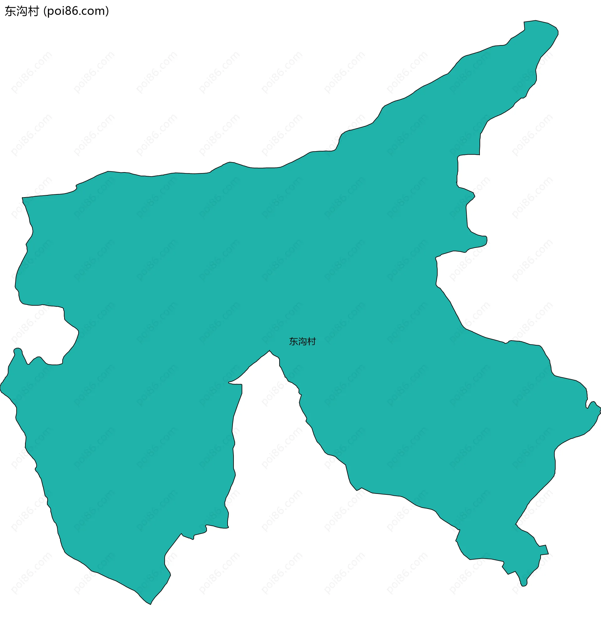 东沟村边界地图