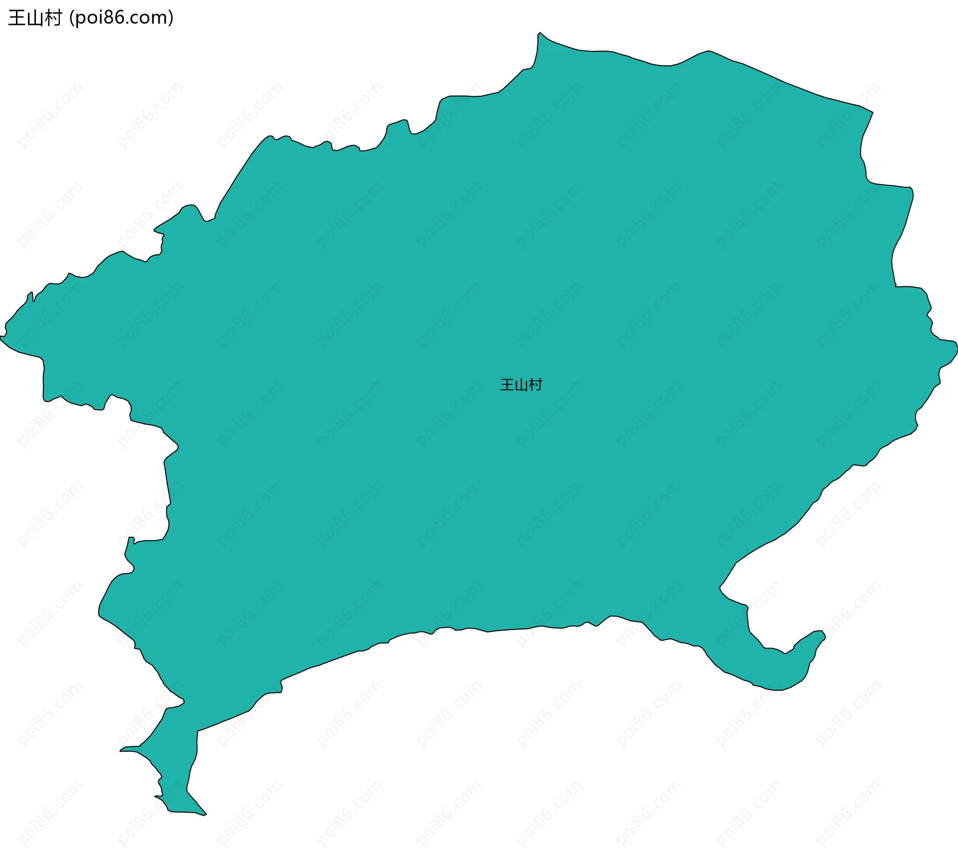 王山村边界地图