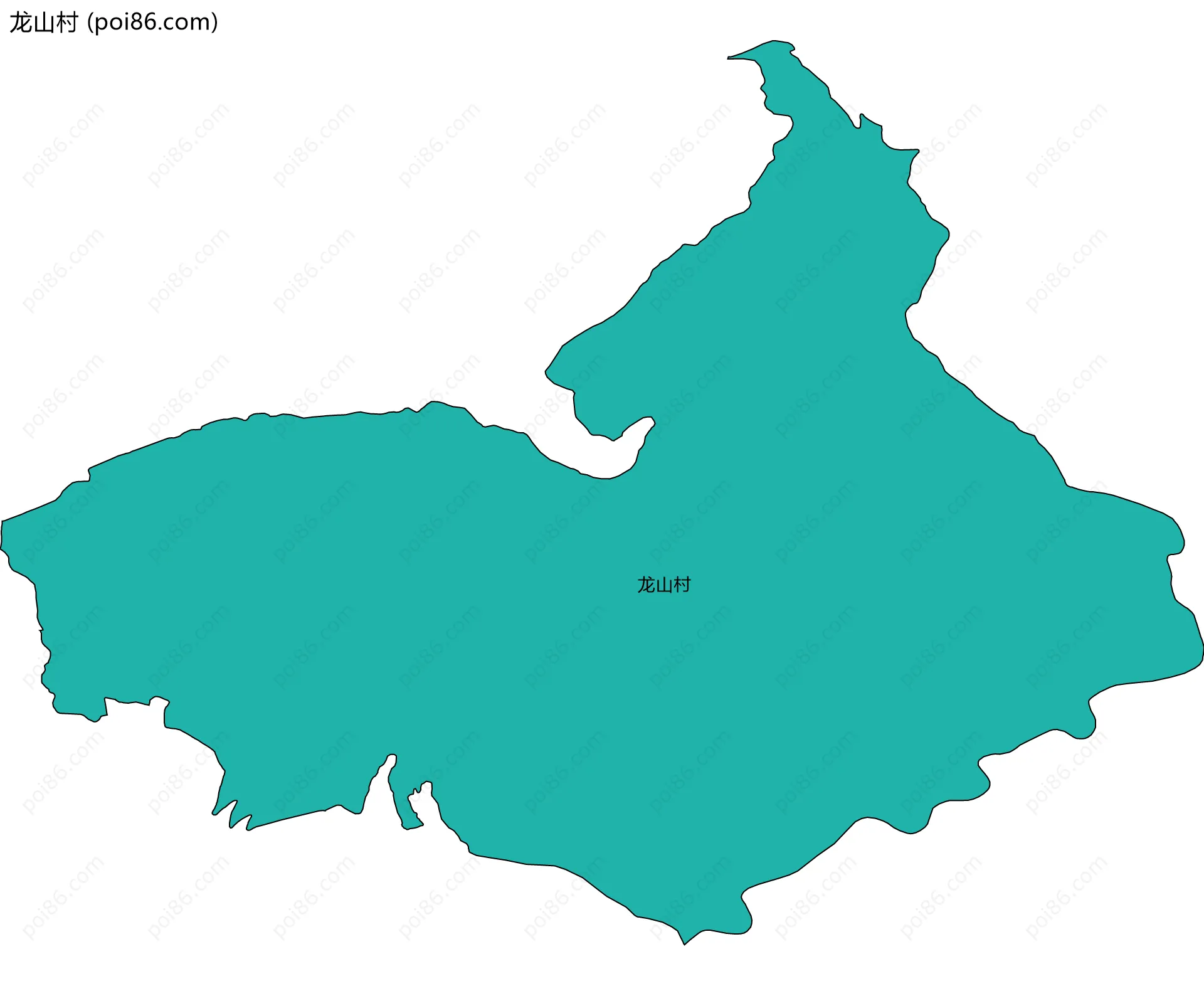 龙山村边界地图