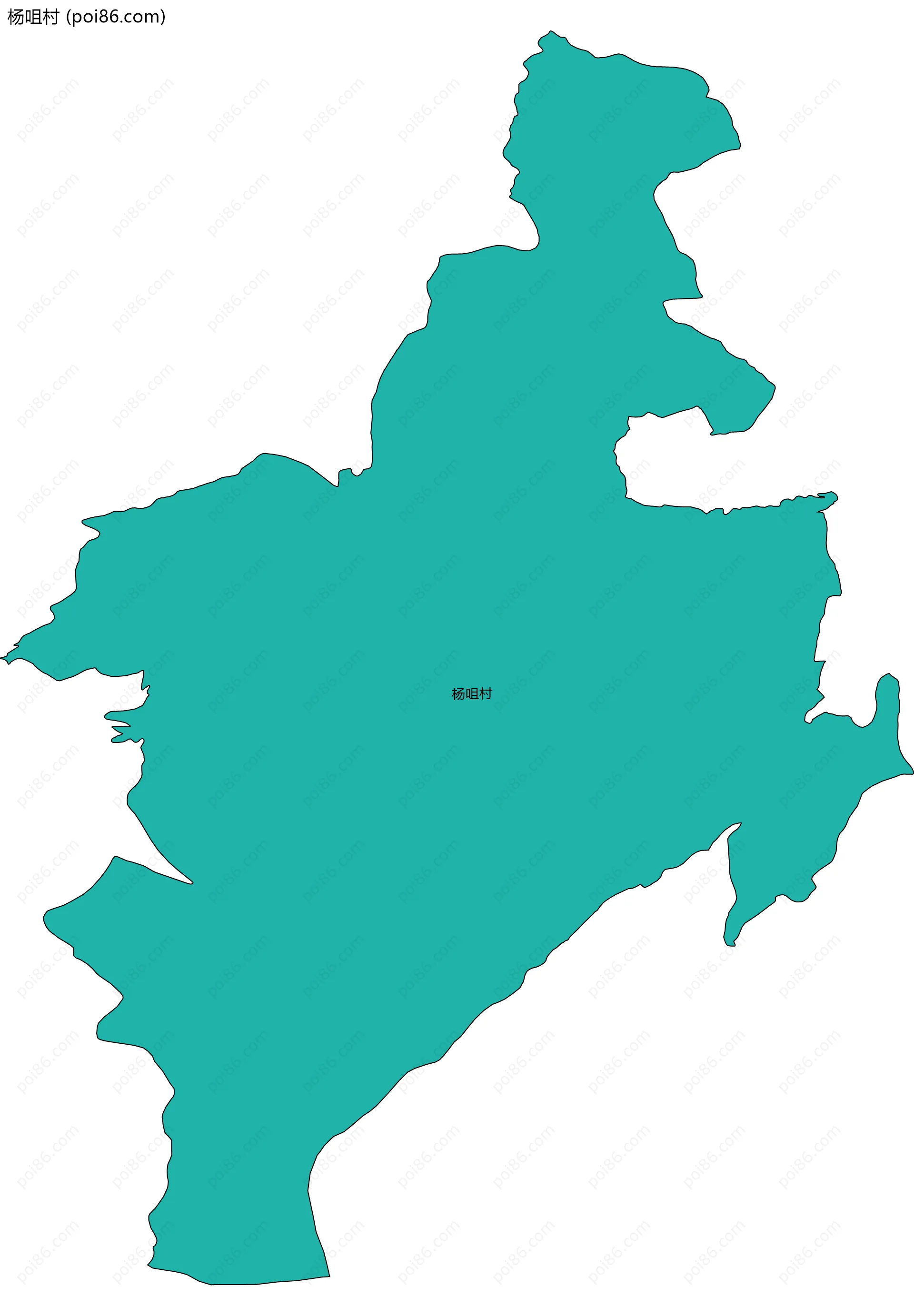 杨咀村边界地图