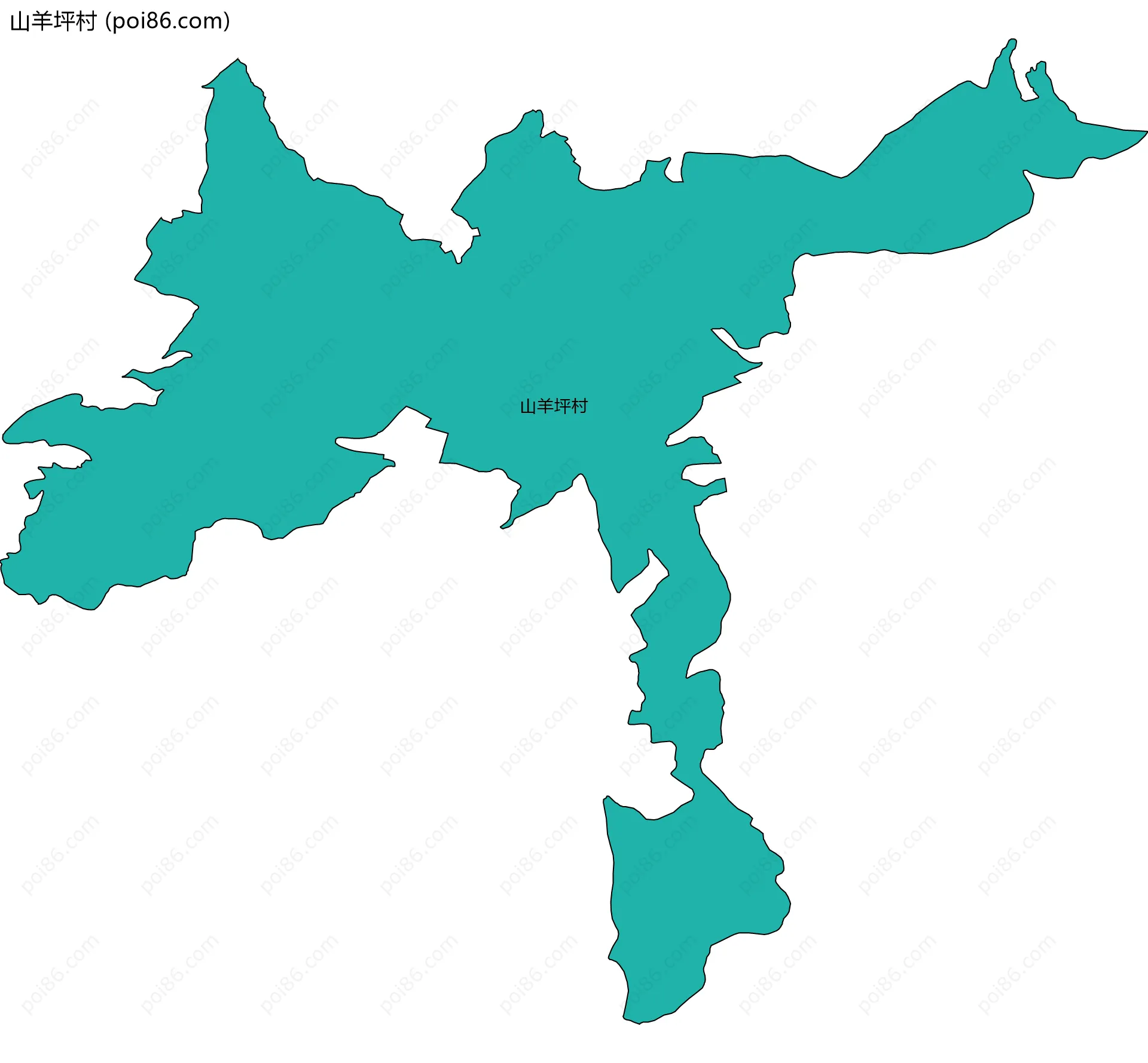 山羊坪村边界地图