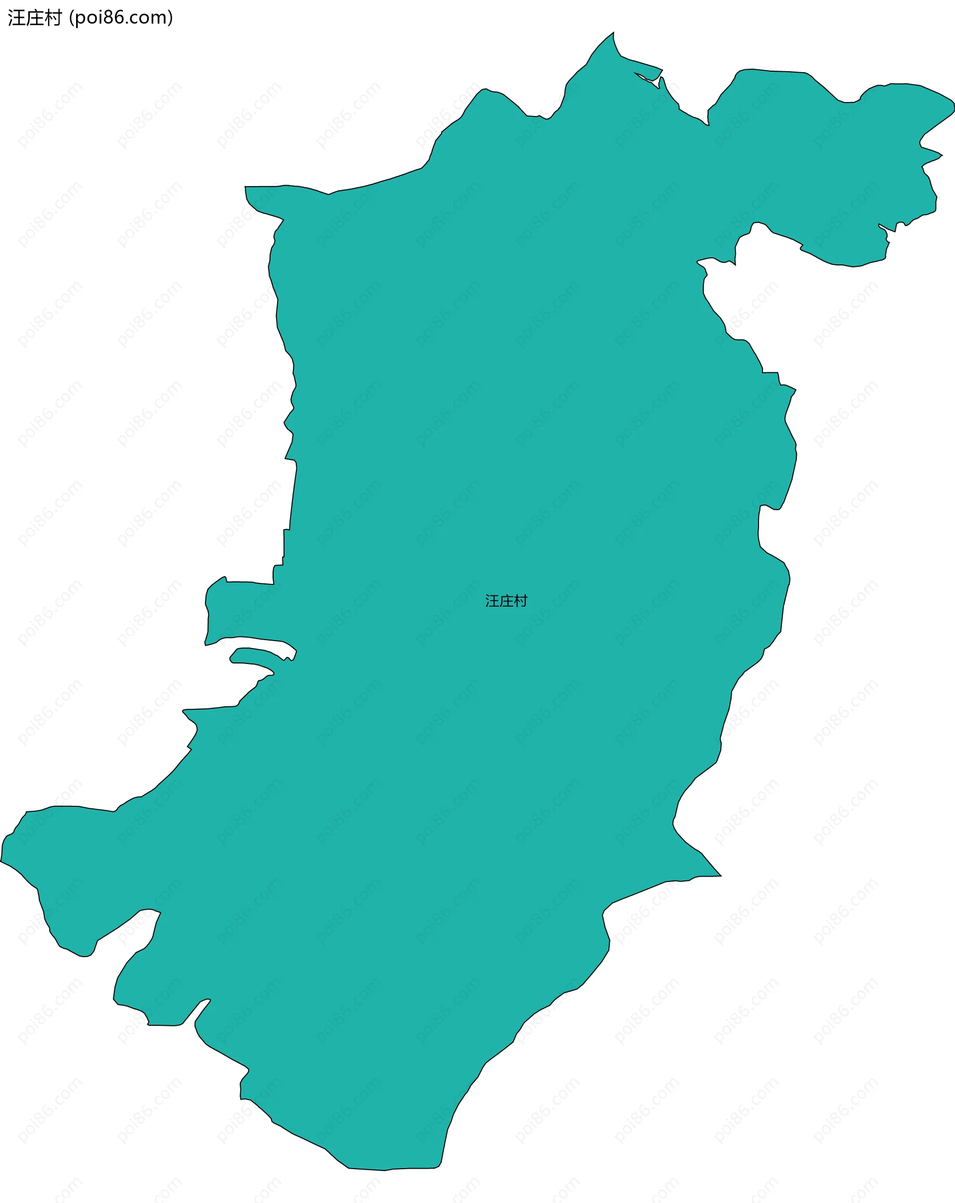 汪庄村边界地图