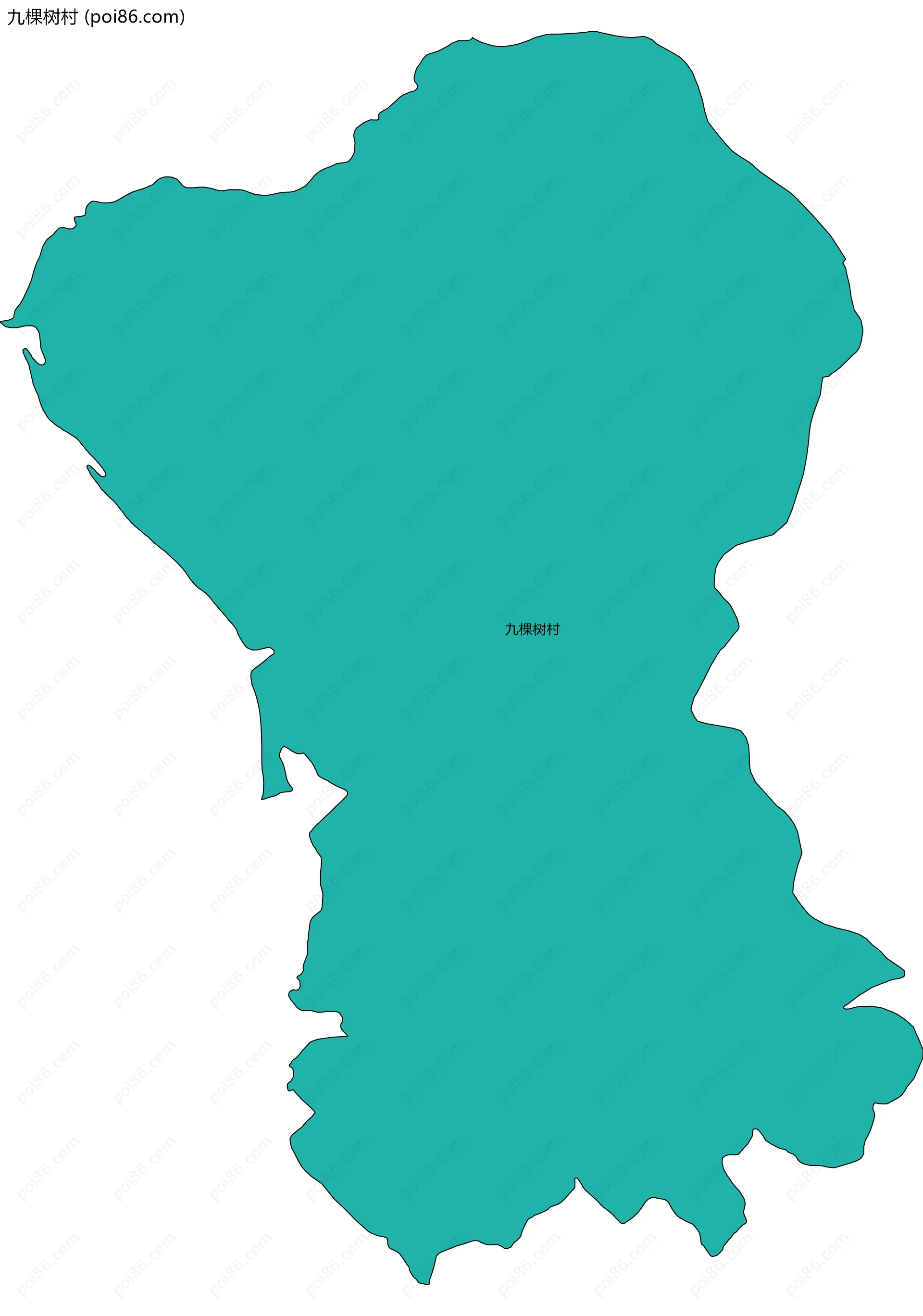九棵树村边界地图