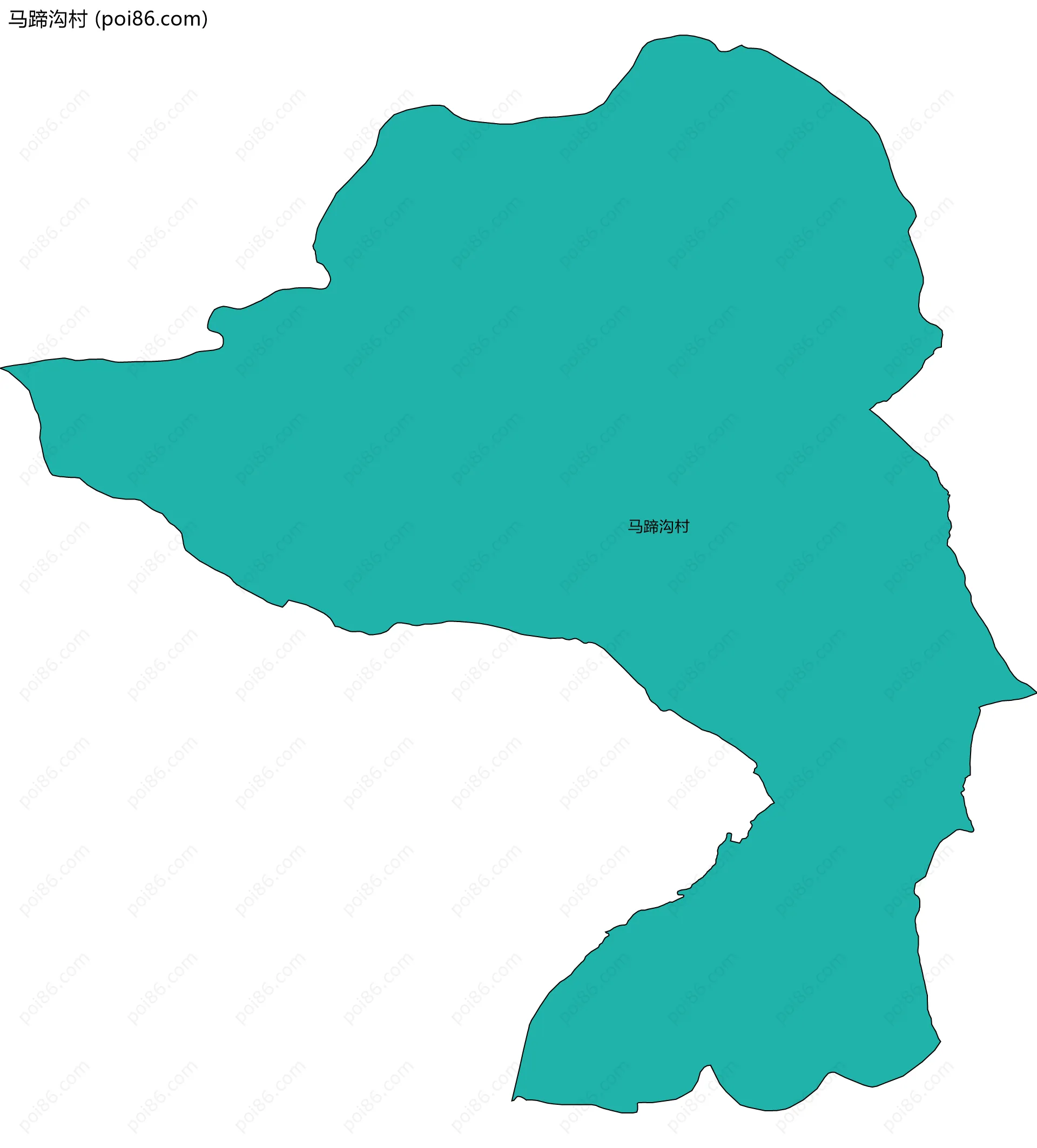 马蹄沟村边界地图