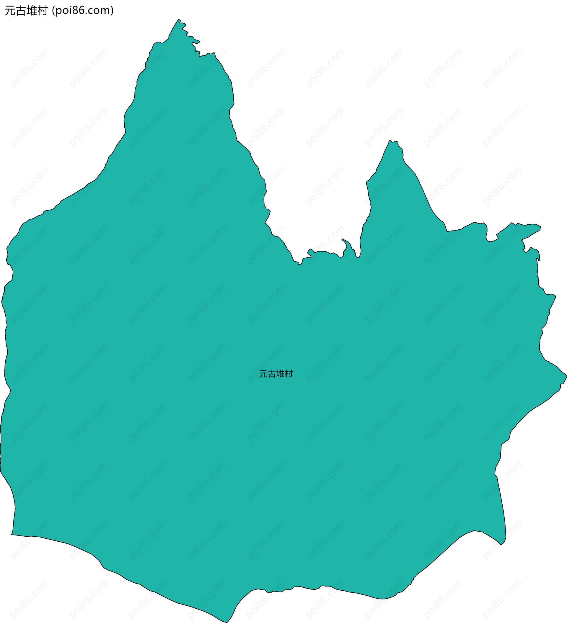 元古堆村边界地图