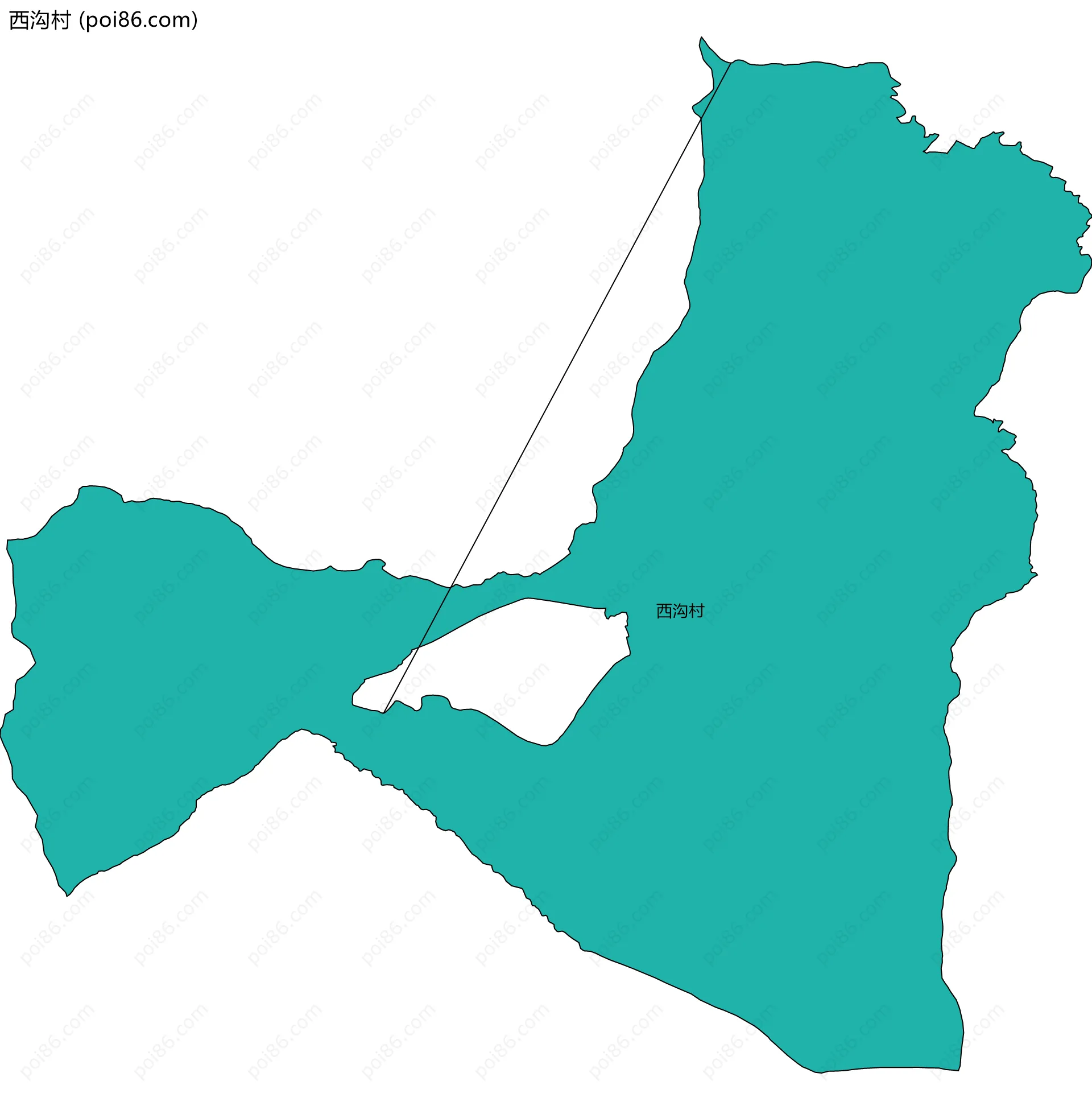西沟村边界地图