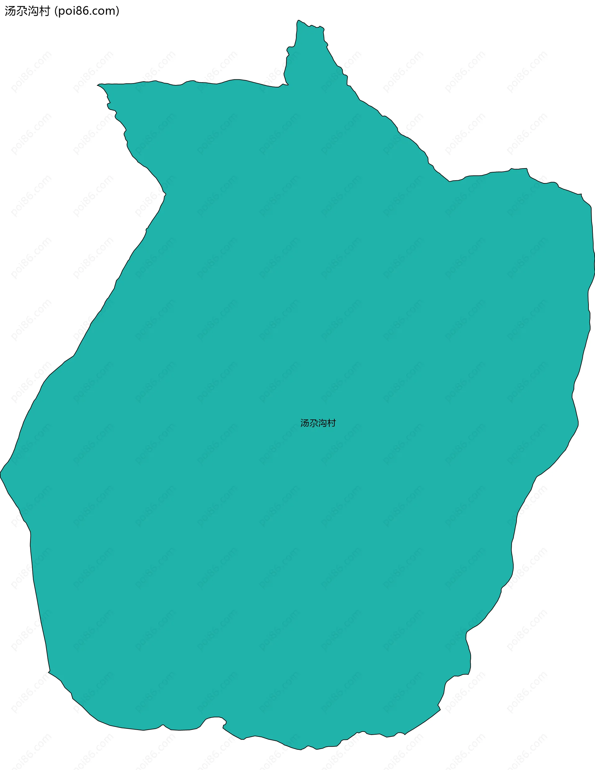 汤尕沟村边界地图