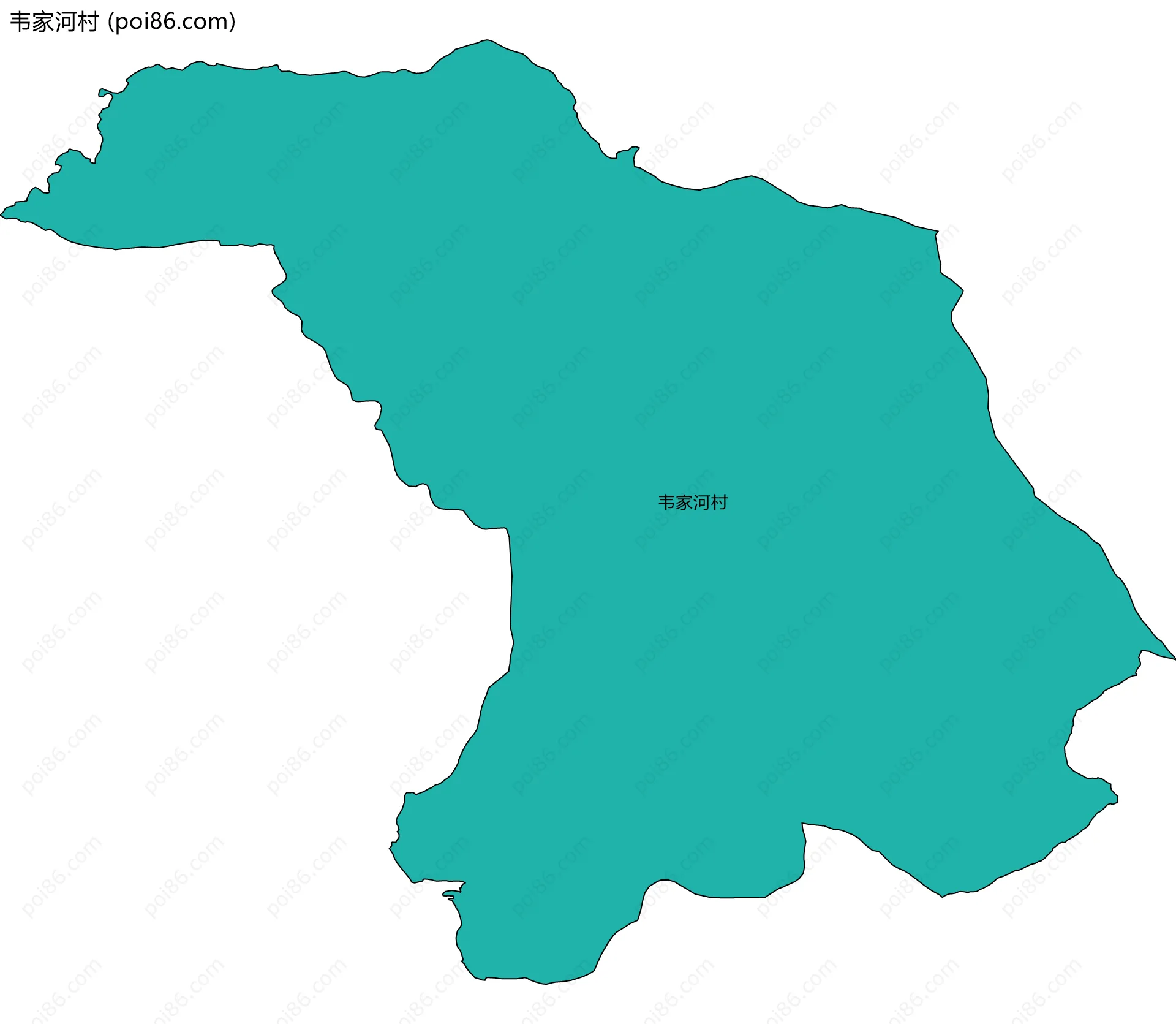 韦家河村边界地图
