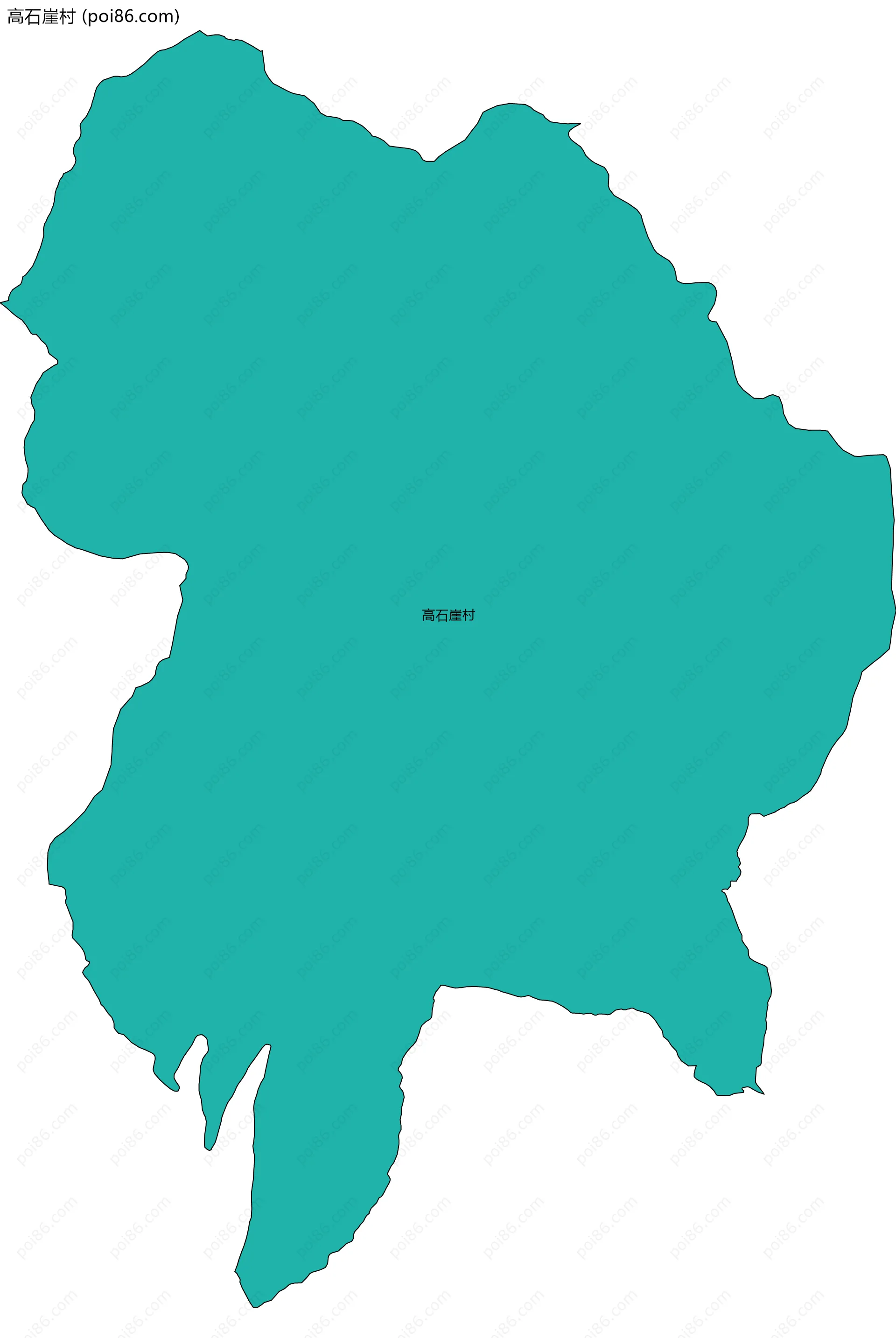 高石崖村边界地图