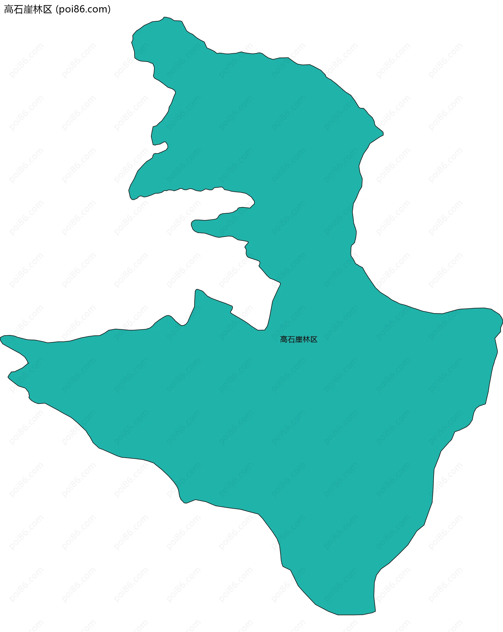 高石崖林区边界地图