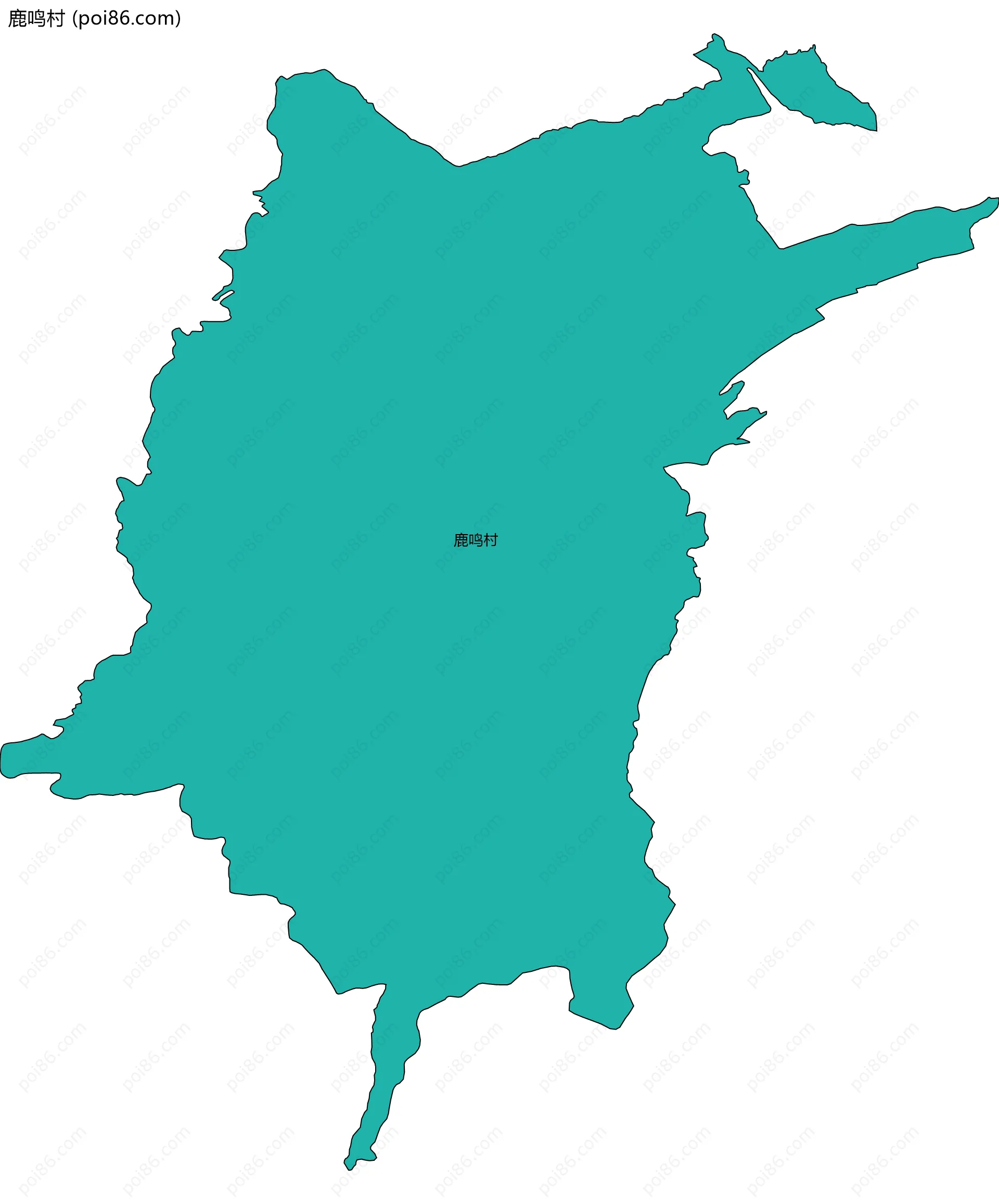 鹿鸣村边界地图