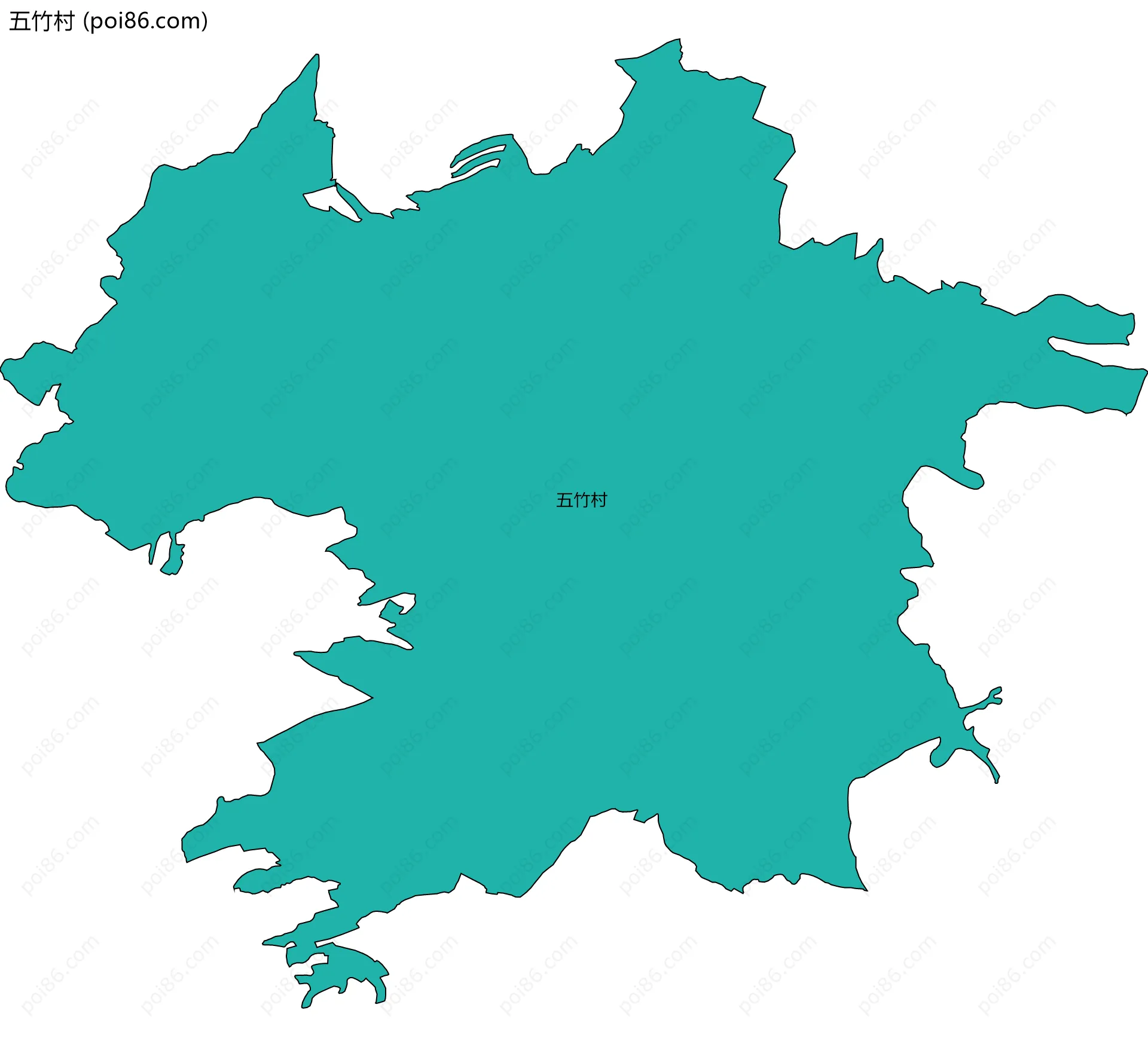 五竹村边界地图