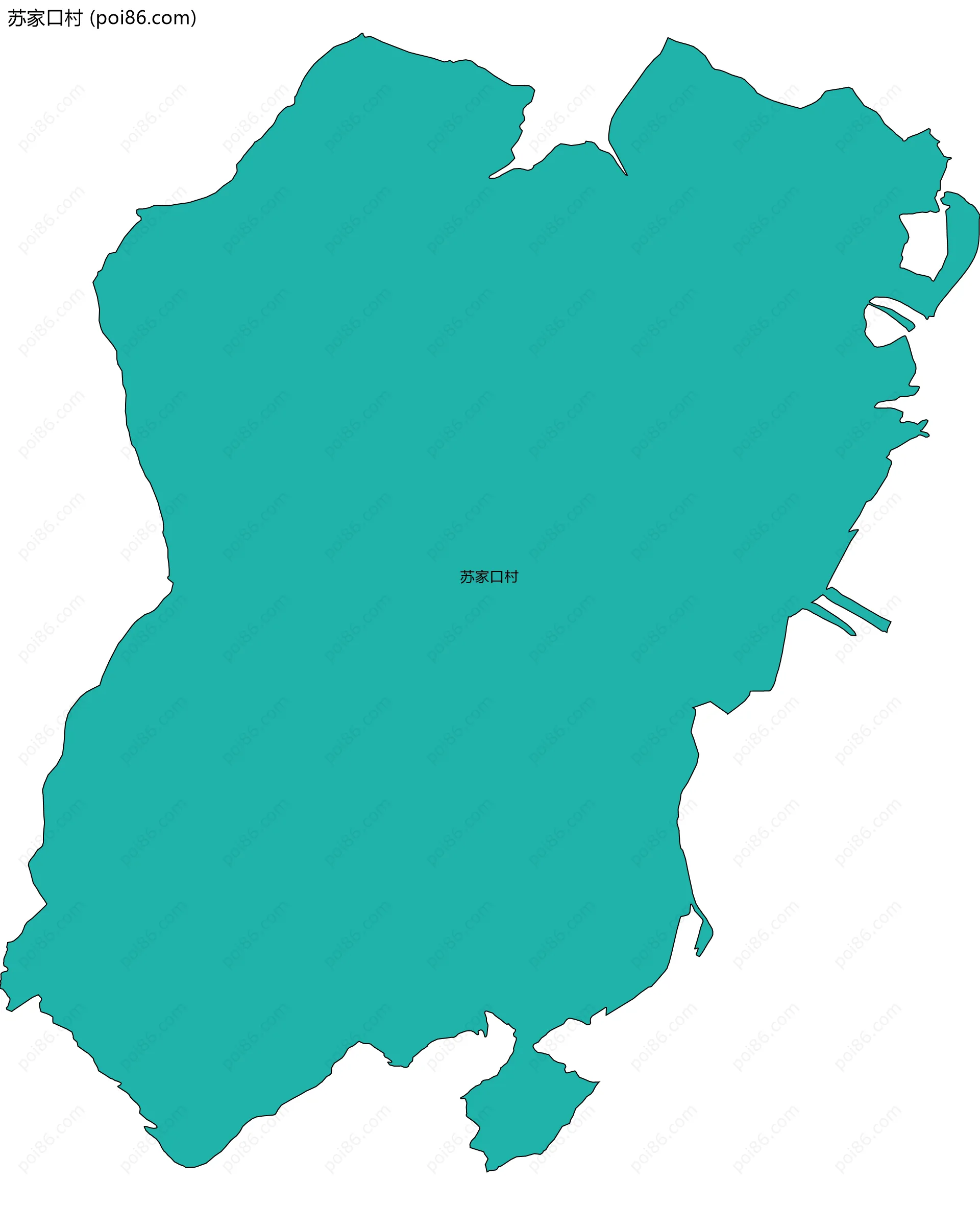 苏家口村边界地图