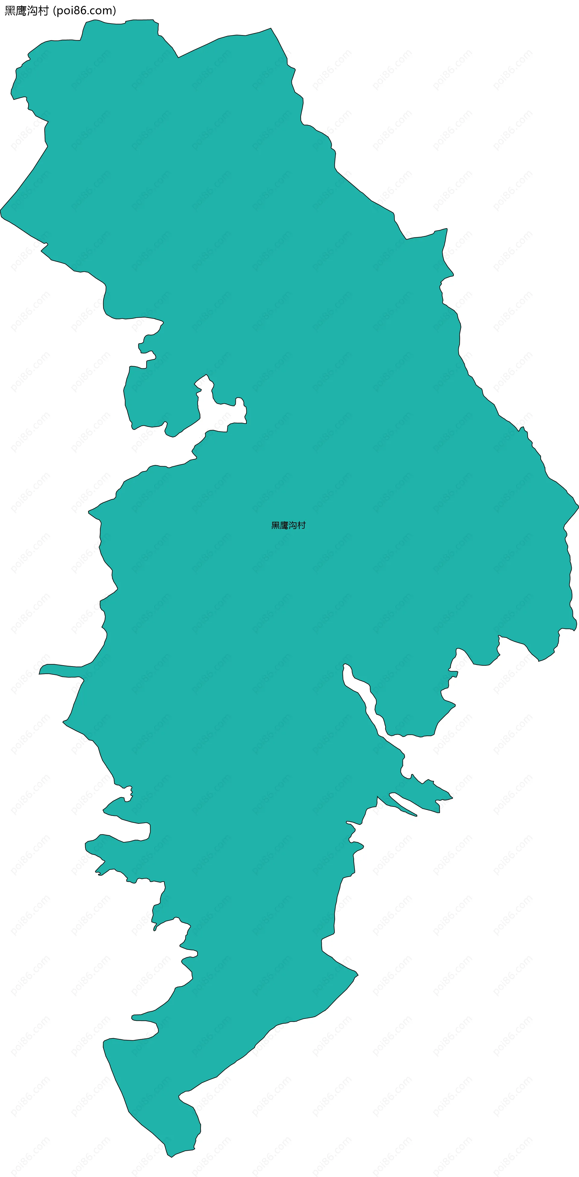 黑鹰沟村边界地图