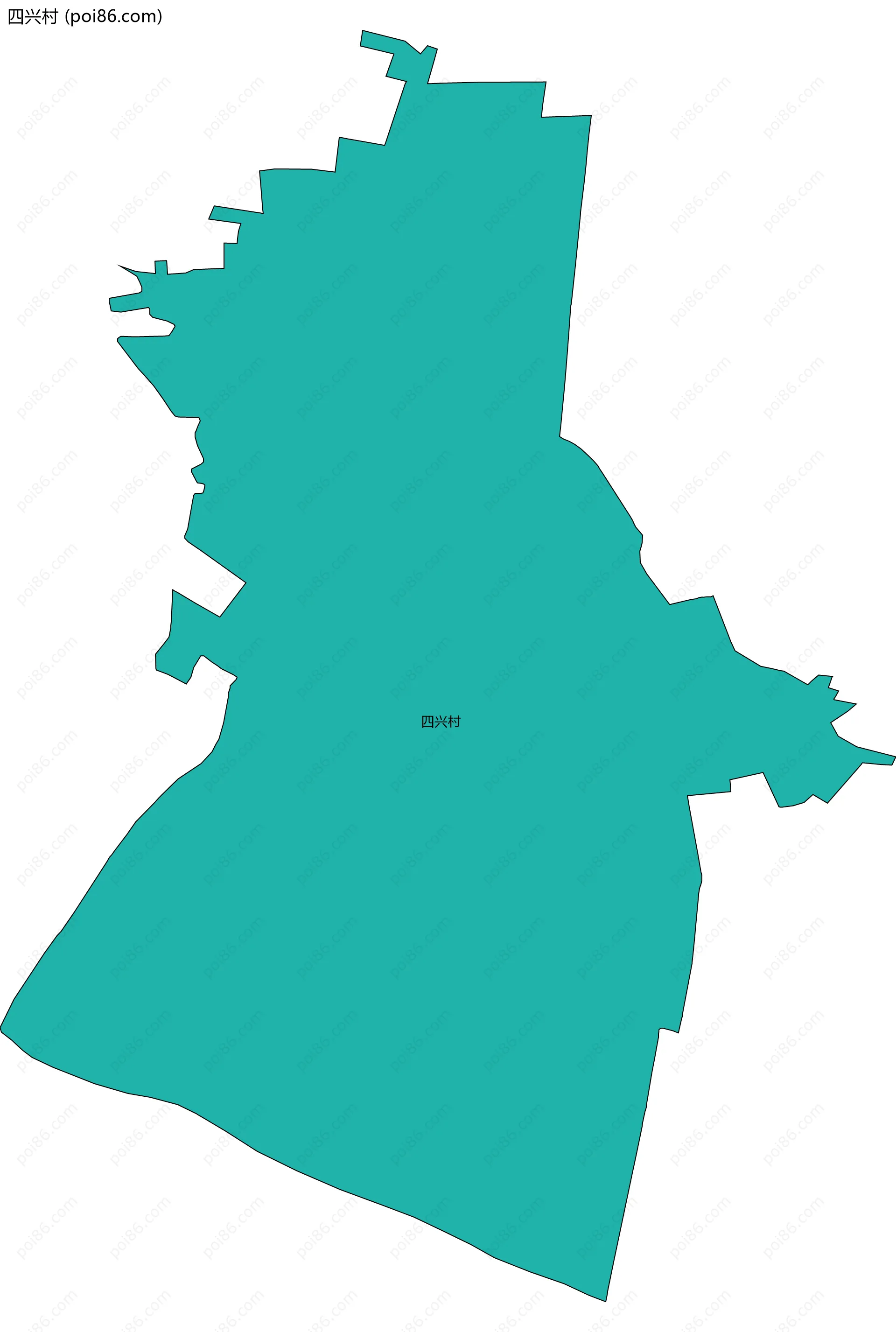 四兴村边界地图