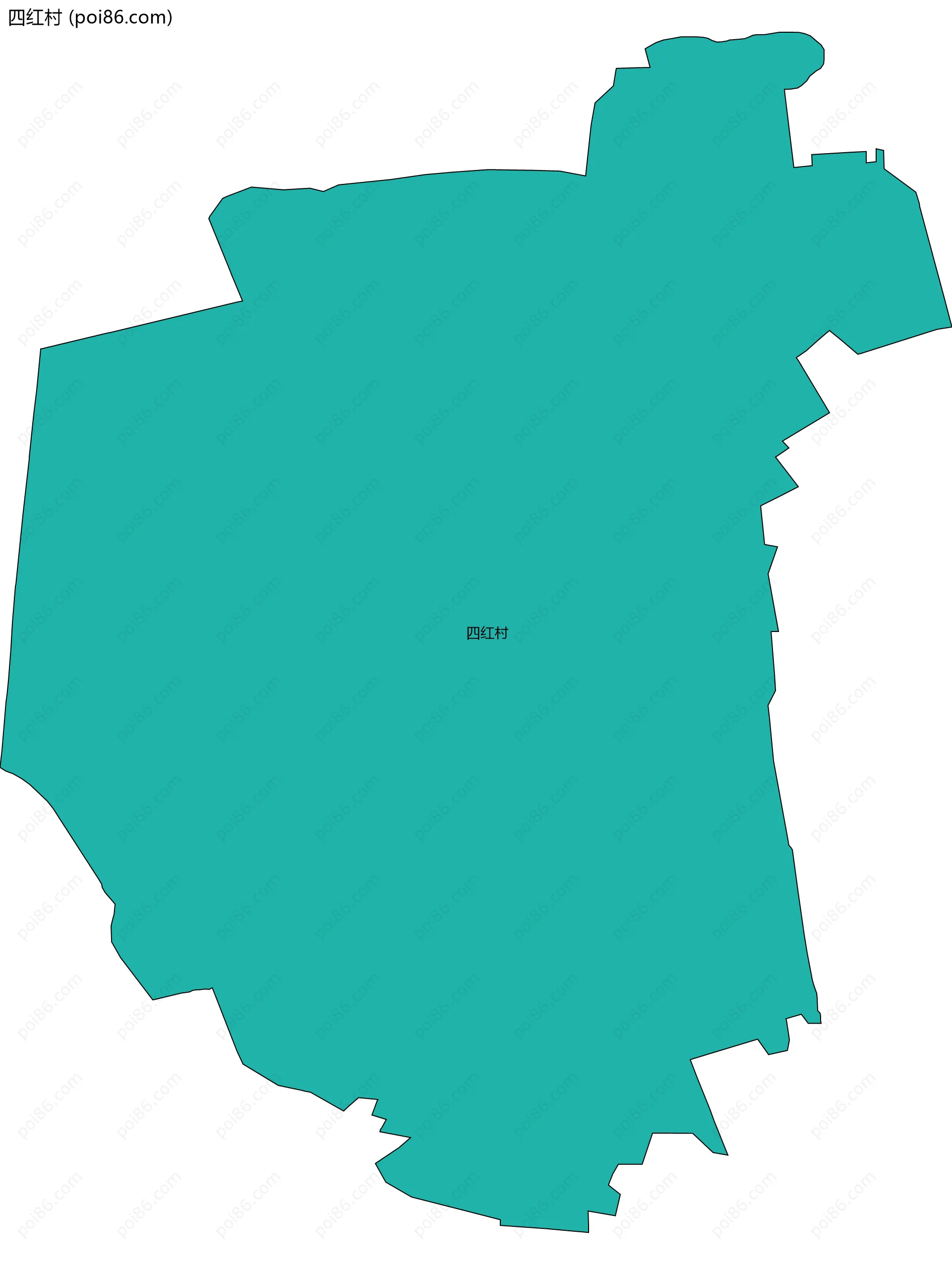 四红村边界地图