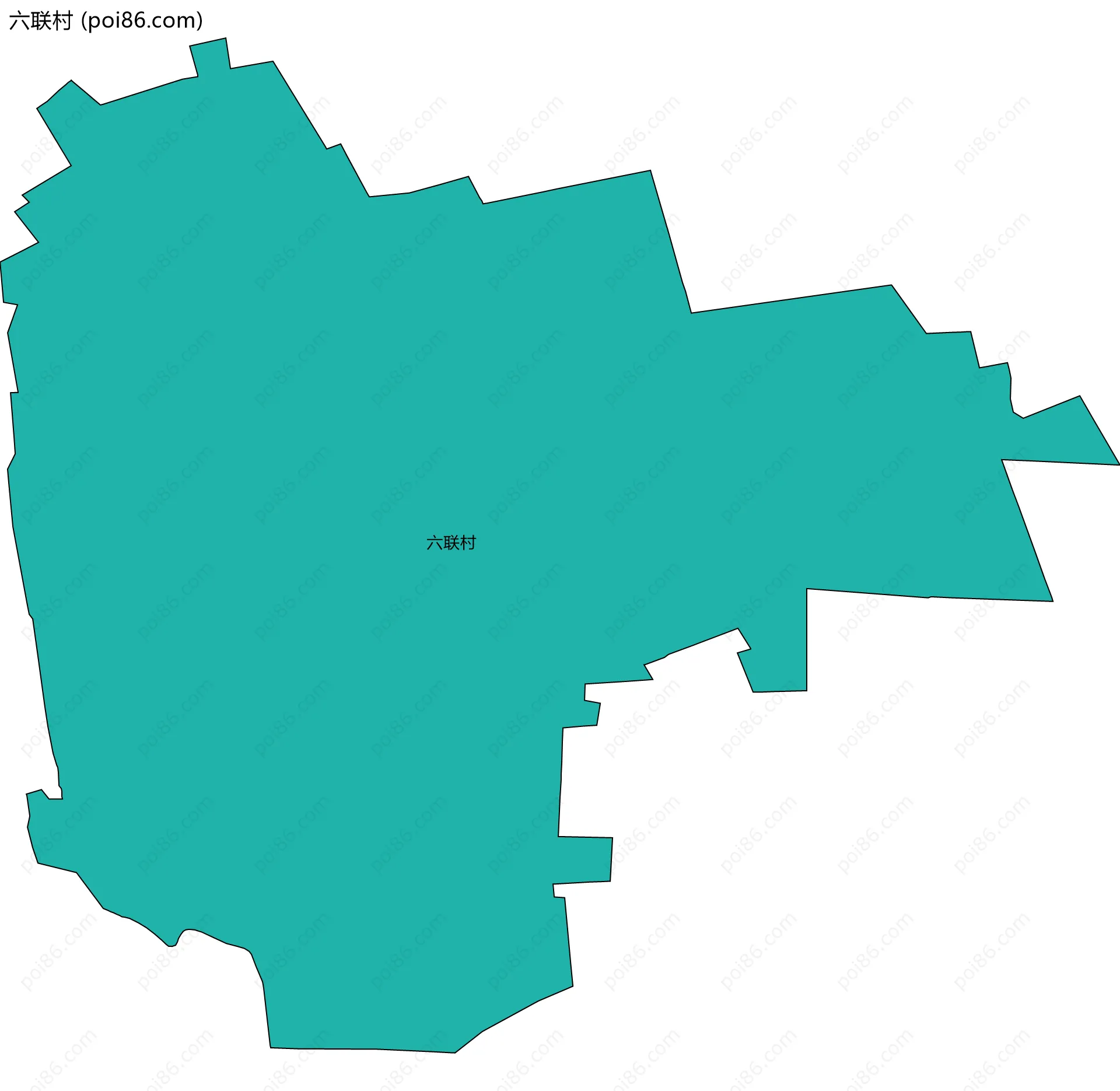 六联村边界地图