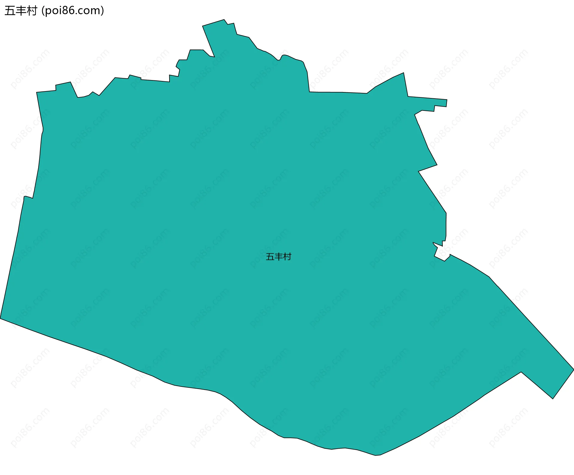 五丰村边界地图
