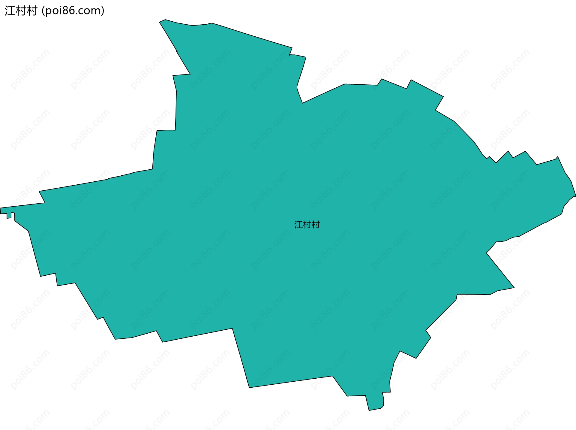 江村村边界地图