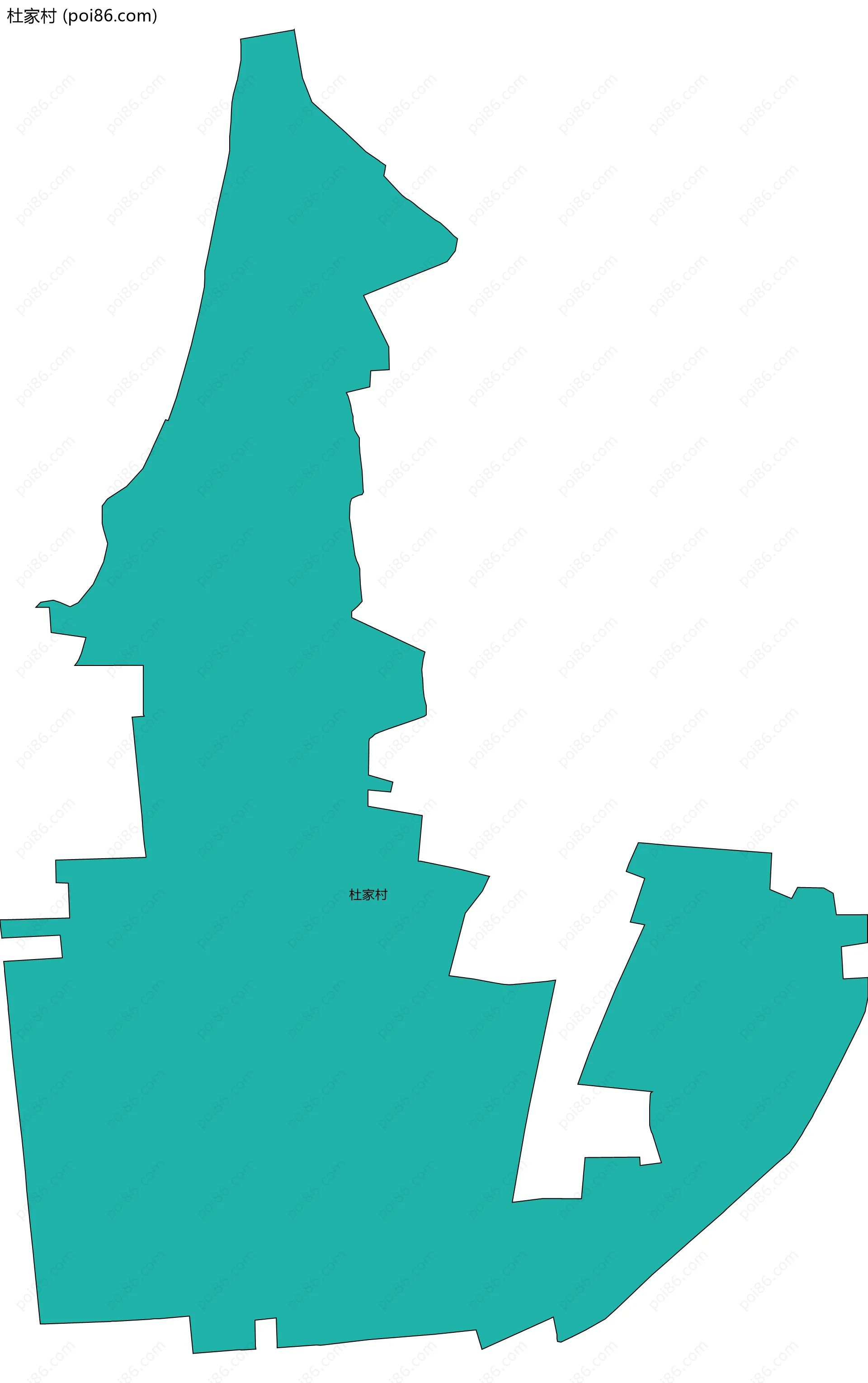 杜家村边界地图