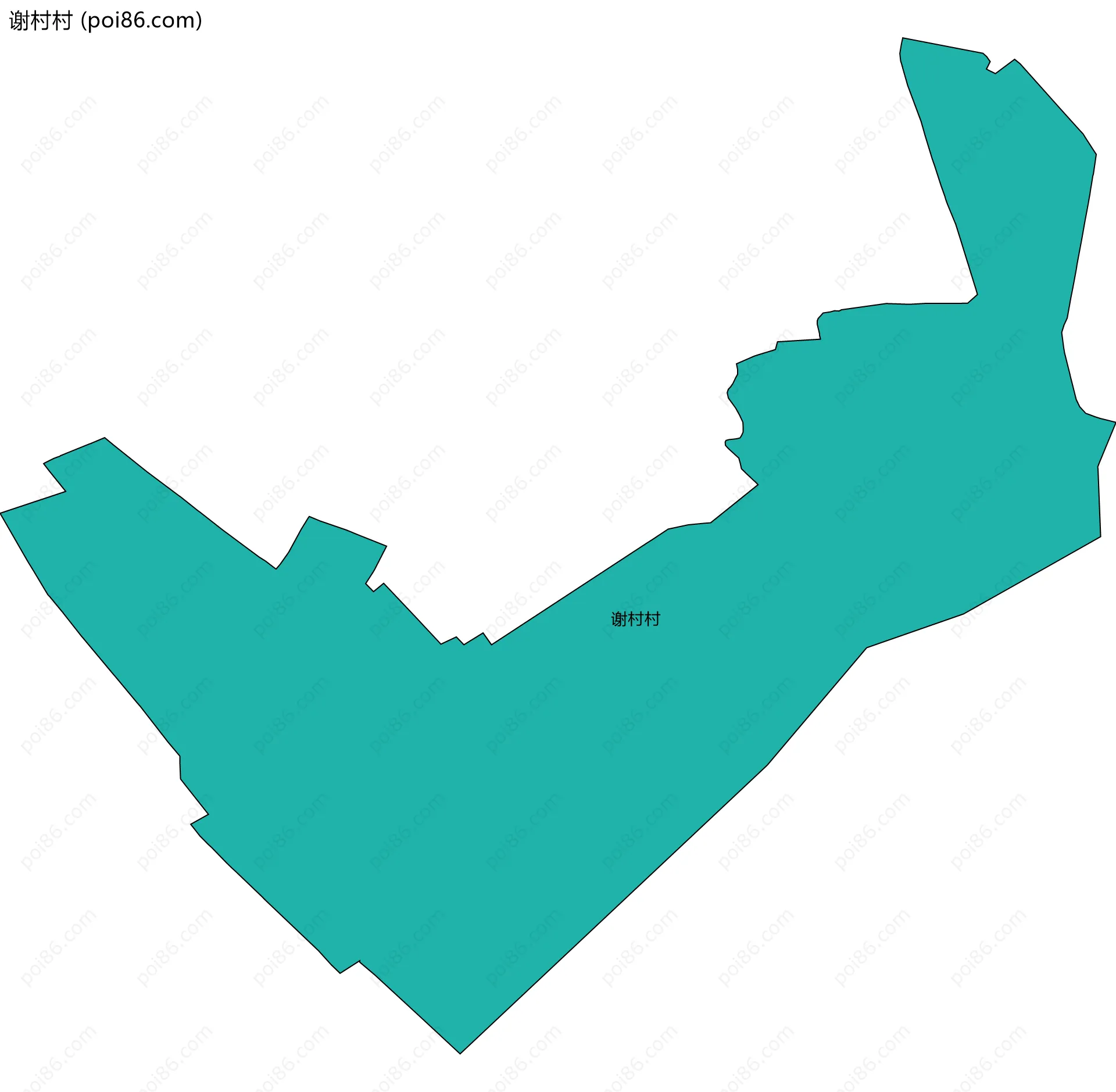 谢村村边界地图