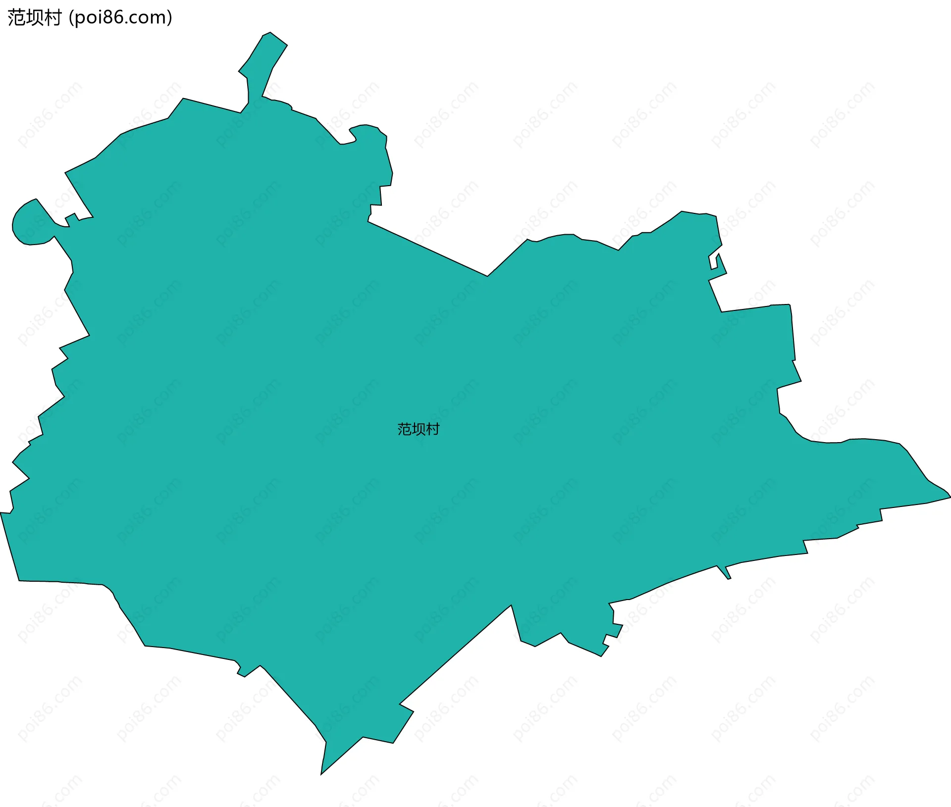 范坝村边界地图