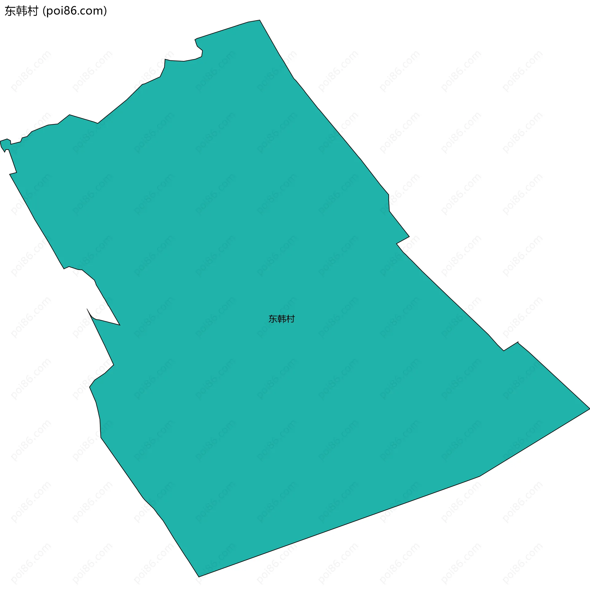 东韩村边界地图