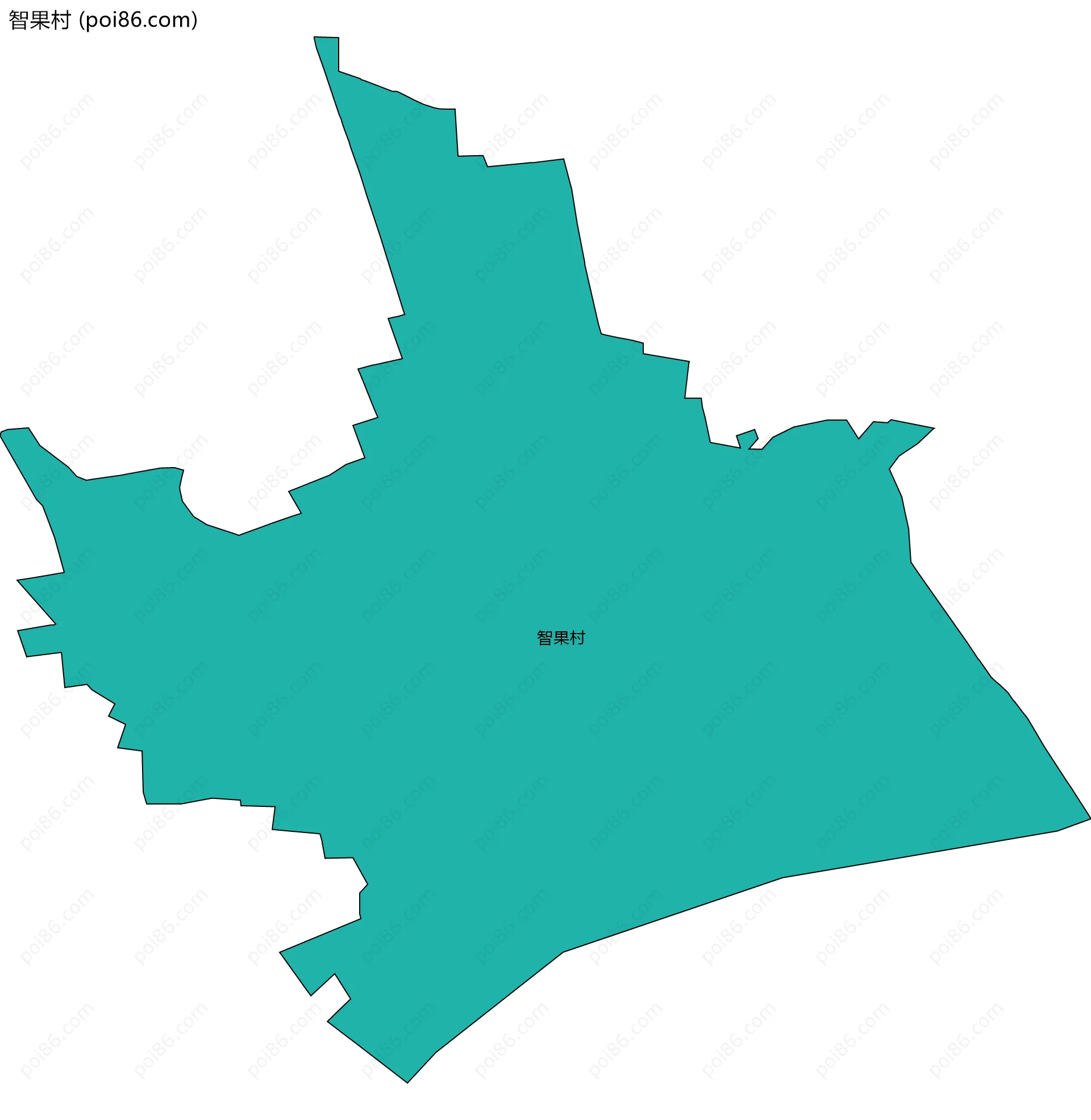 智果村边界地图