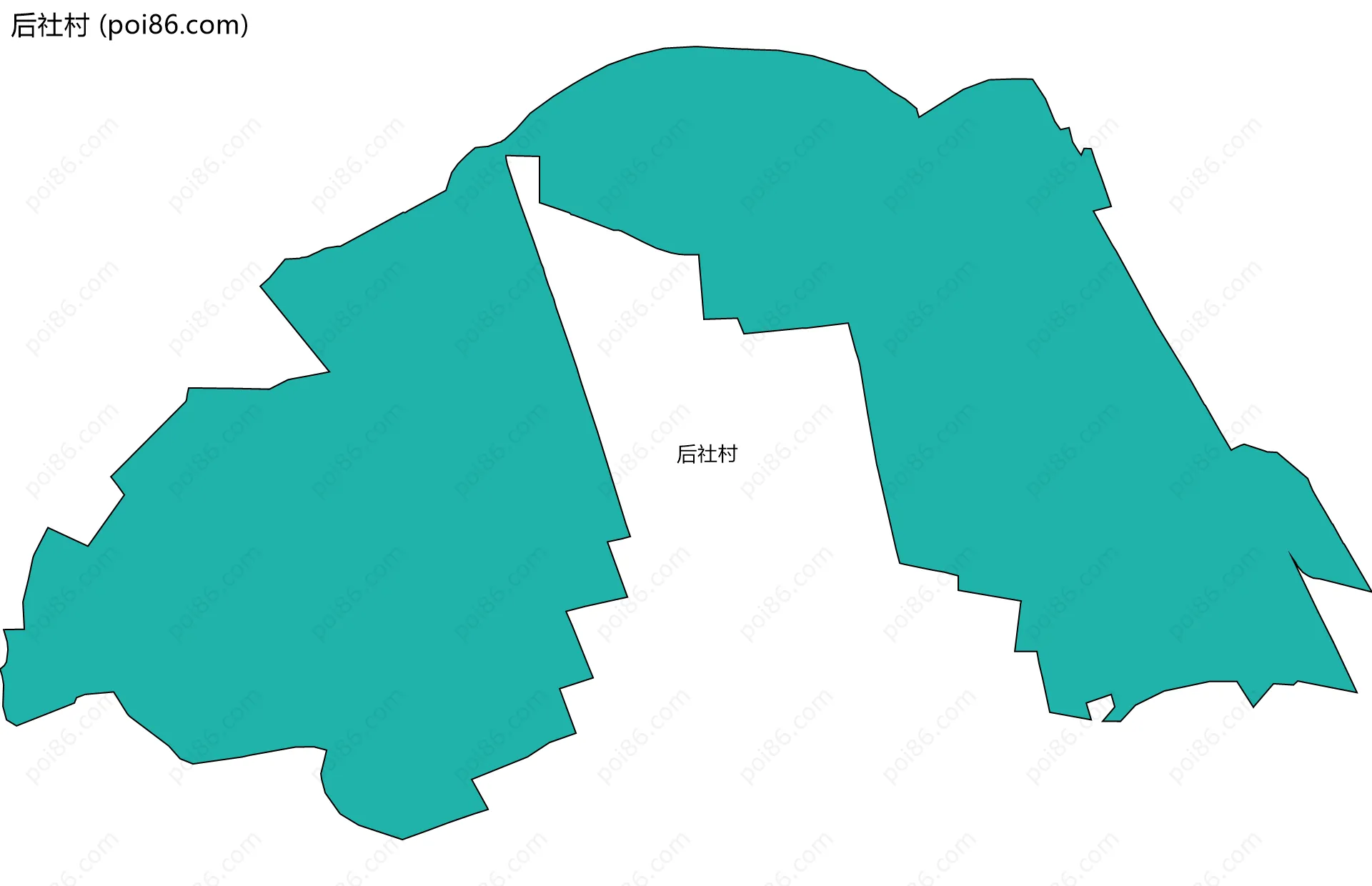 后社村边界地图
