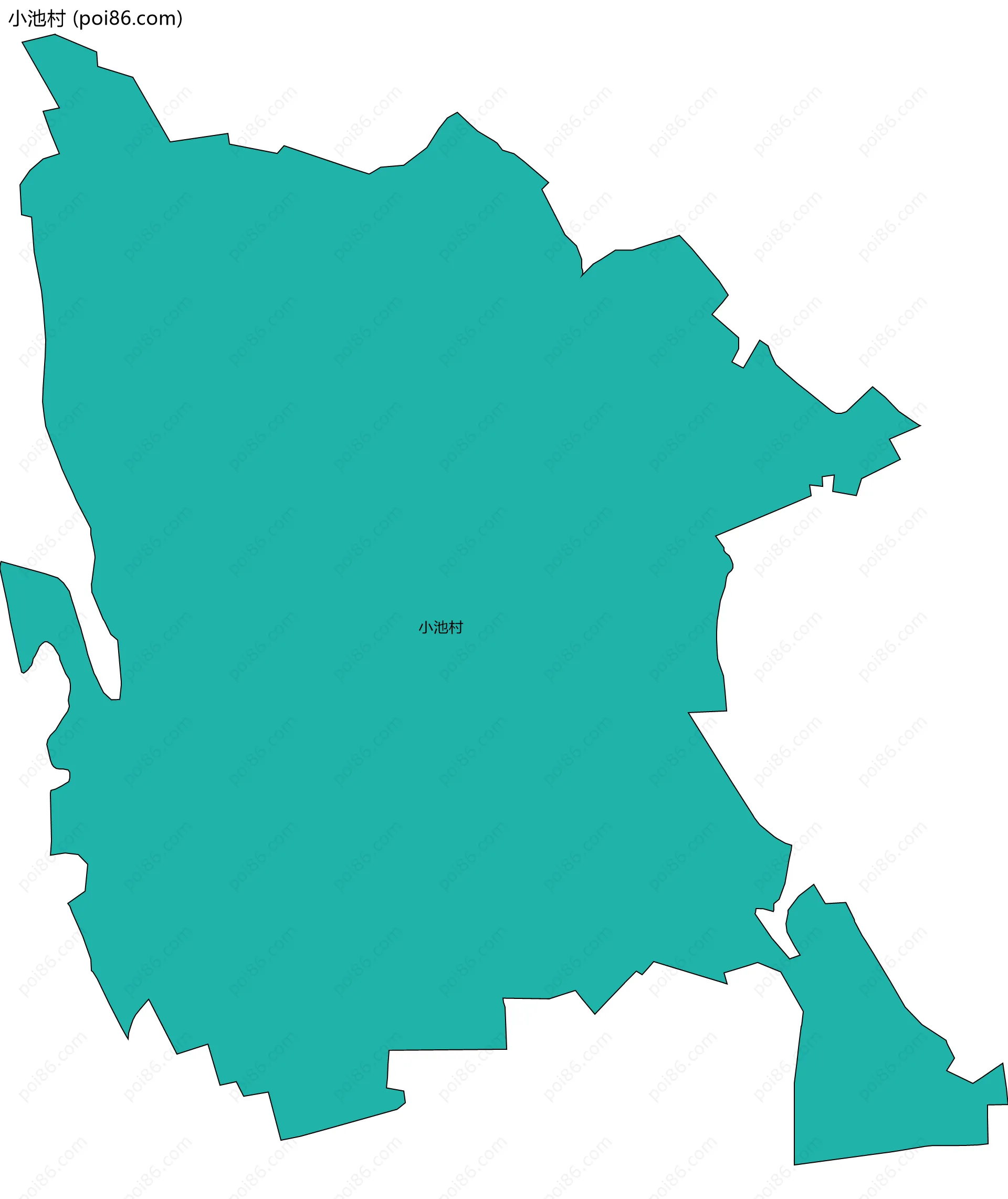 小池村边界地图