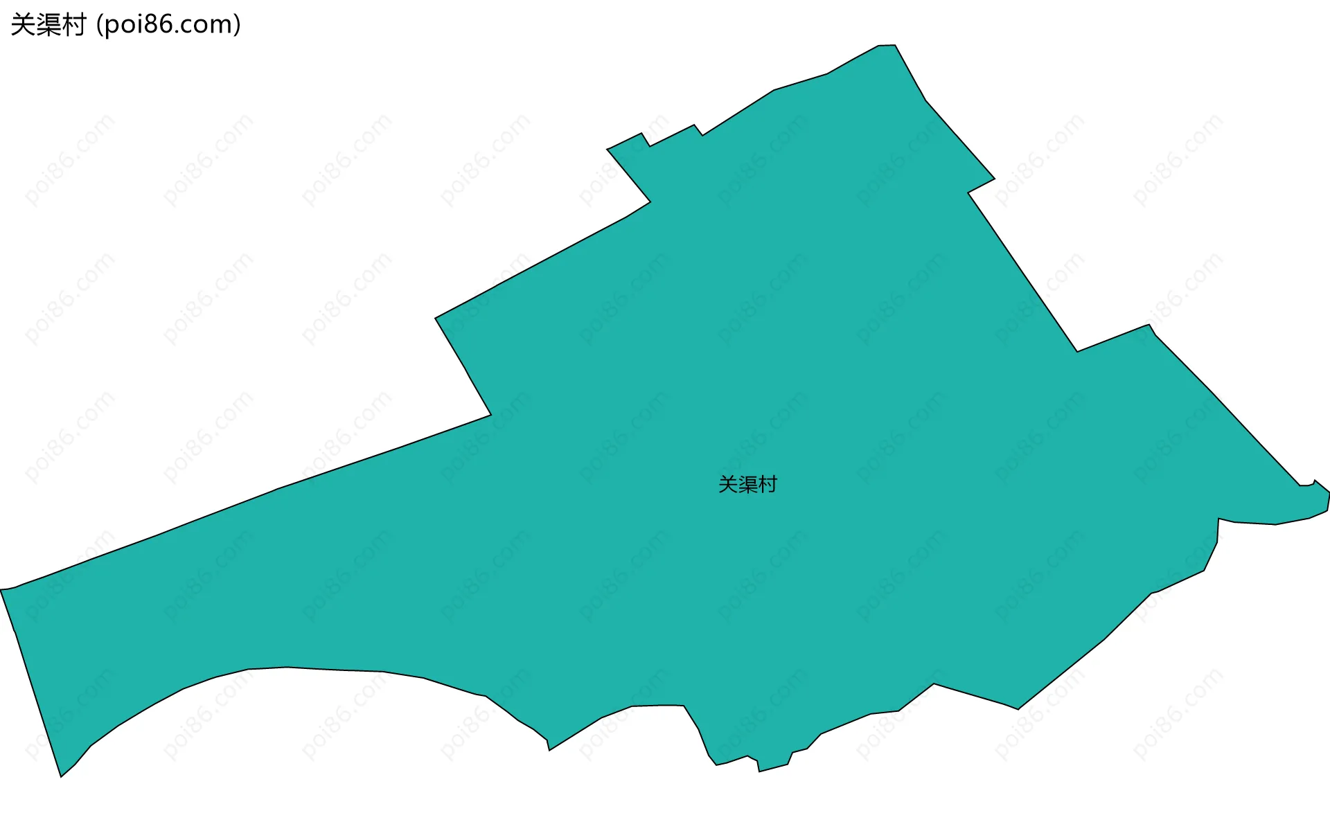 关渠村边界地图