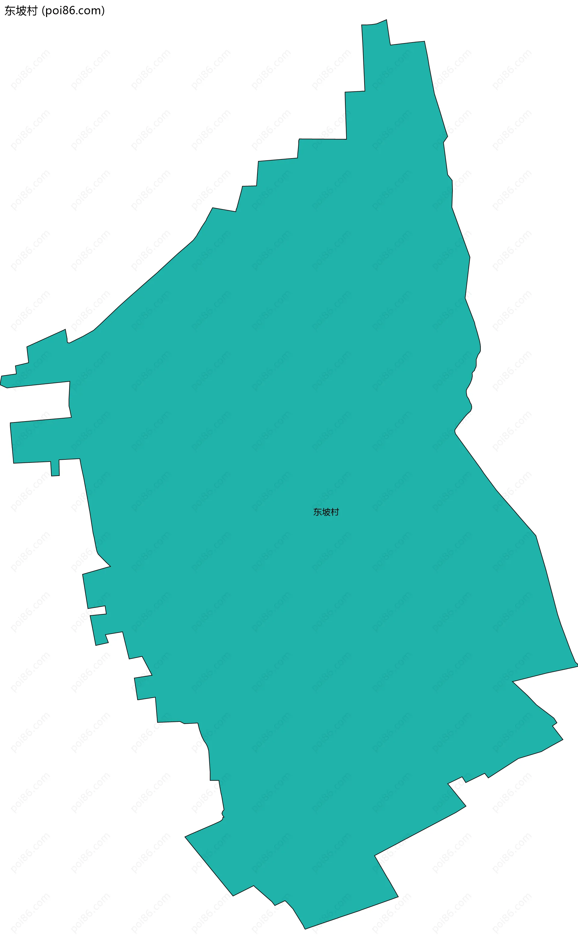 东坡村边界地图