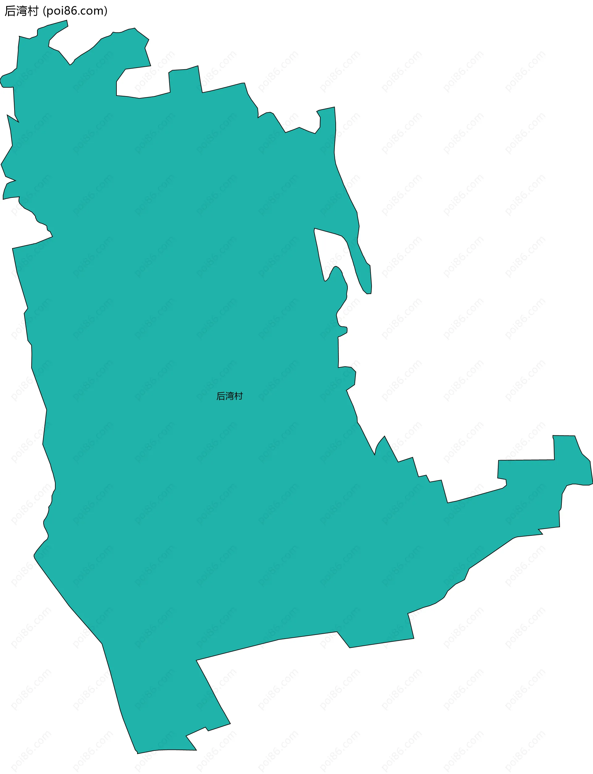 后湾村边界地图