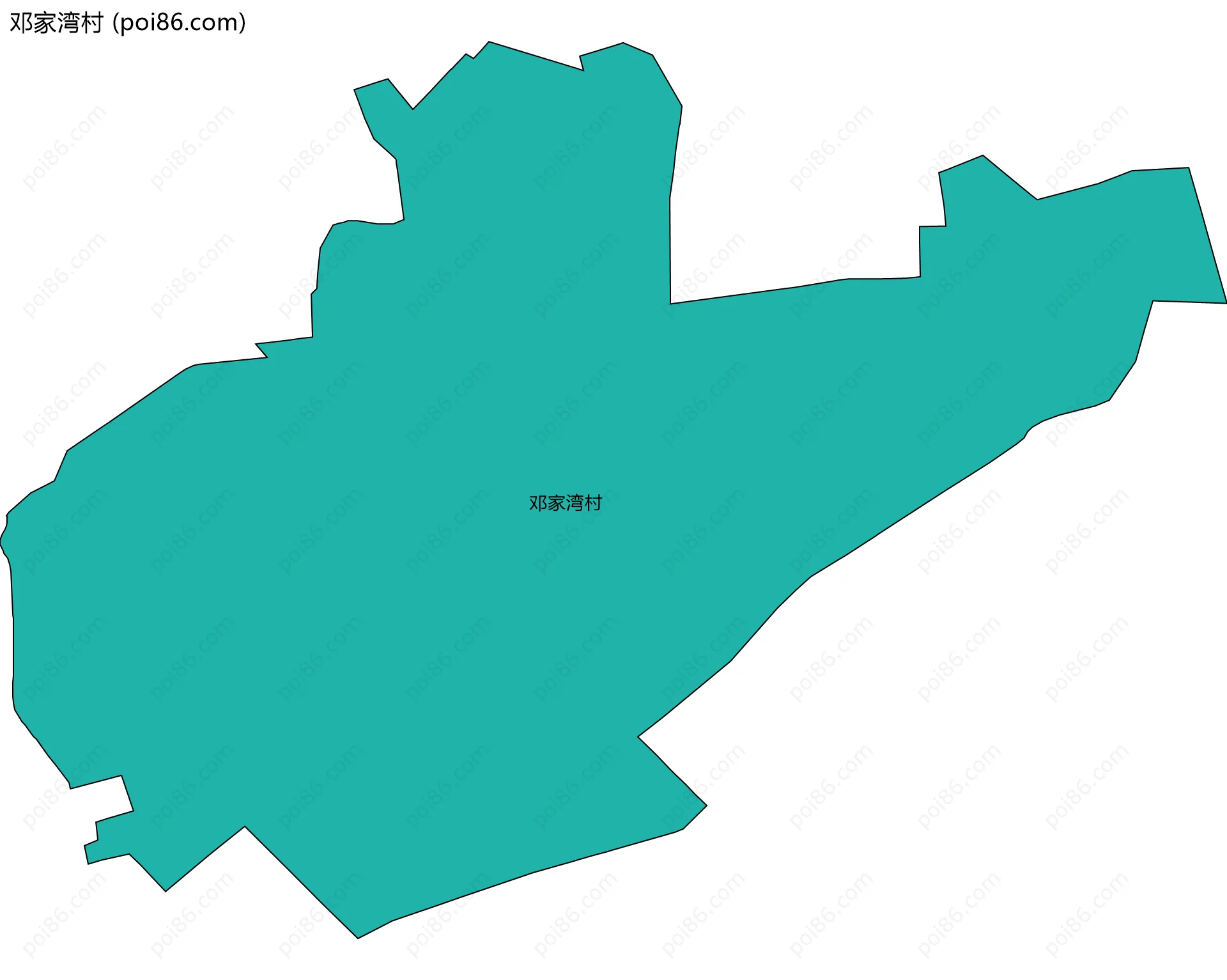 邓家湾村边界地图