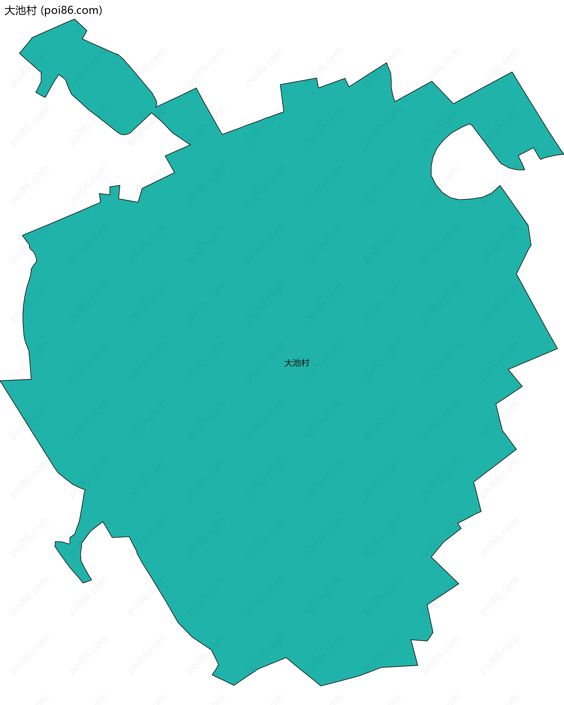 大池村边界地图