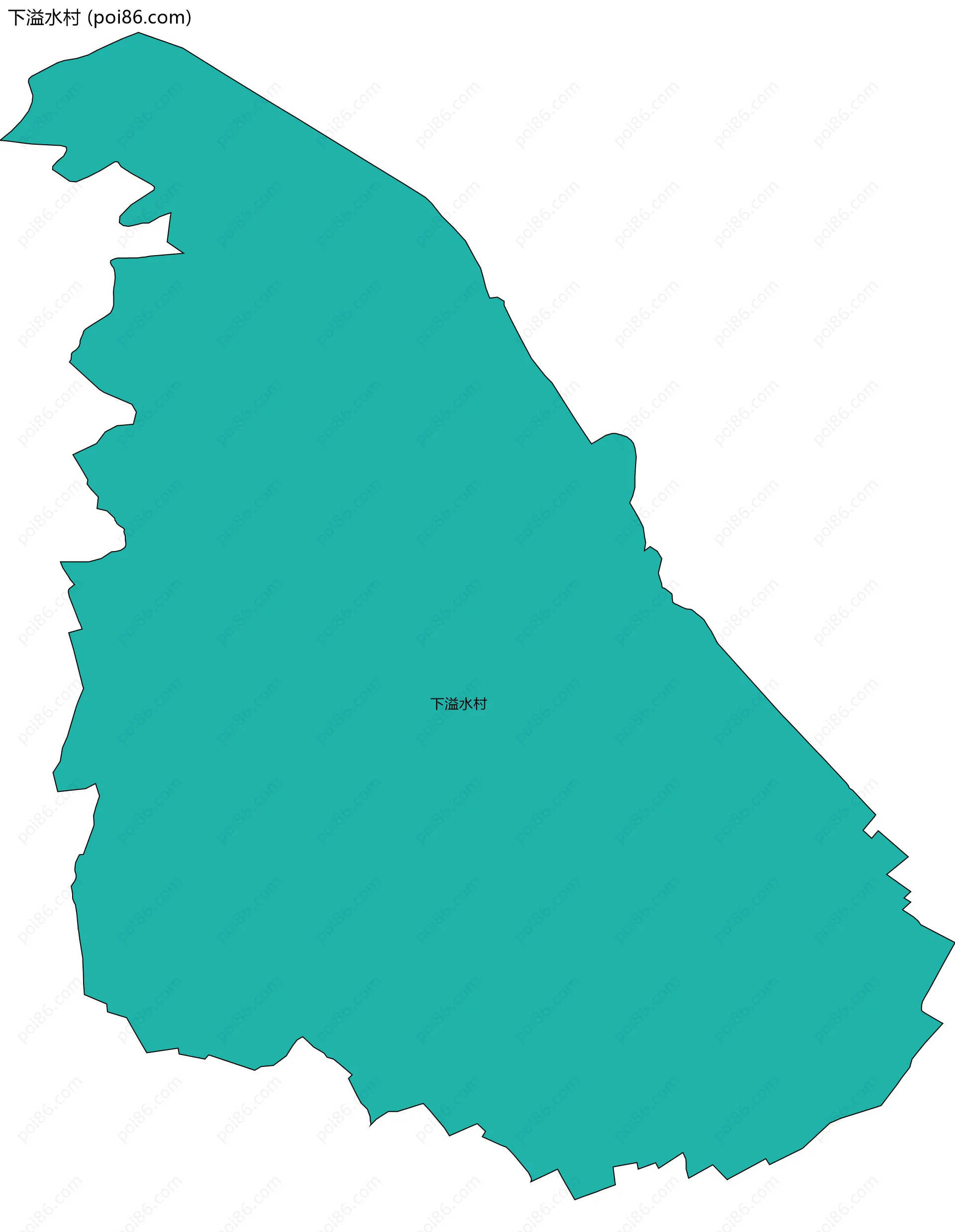 下溢水村边界地图