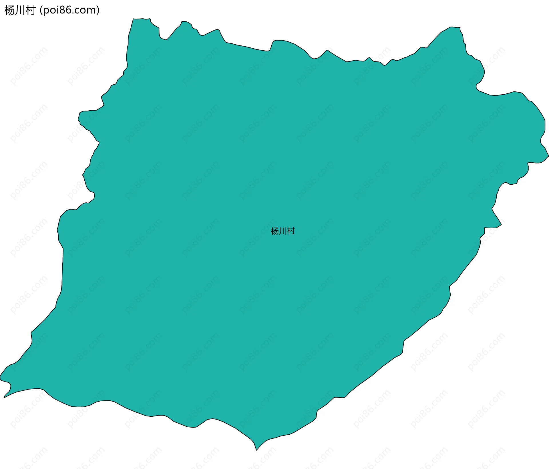 杨川村边界地图