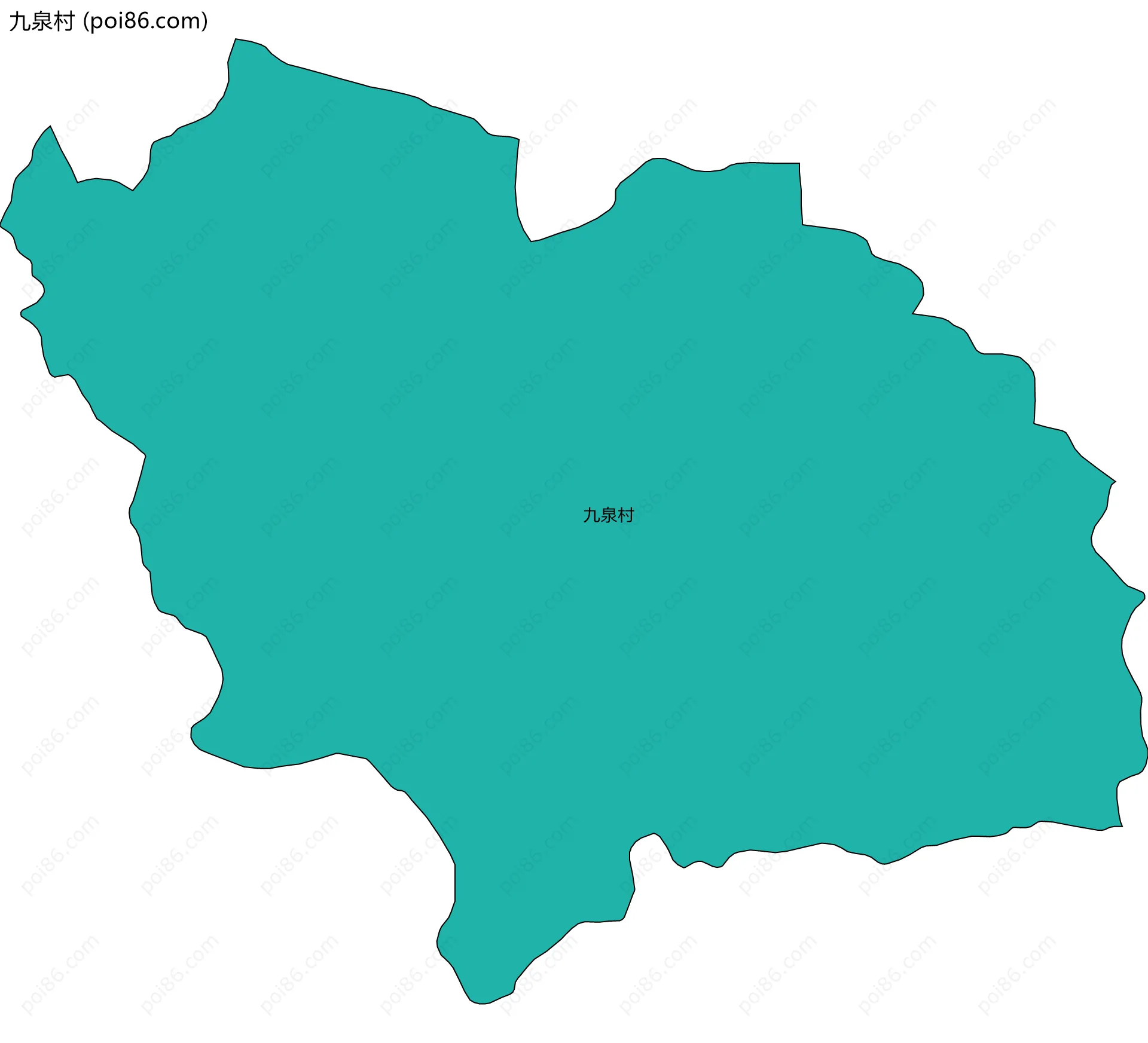 九泉村边界地图