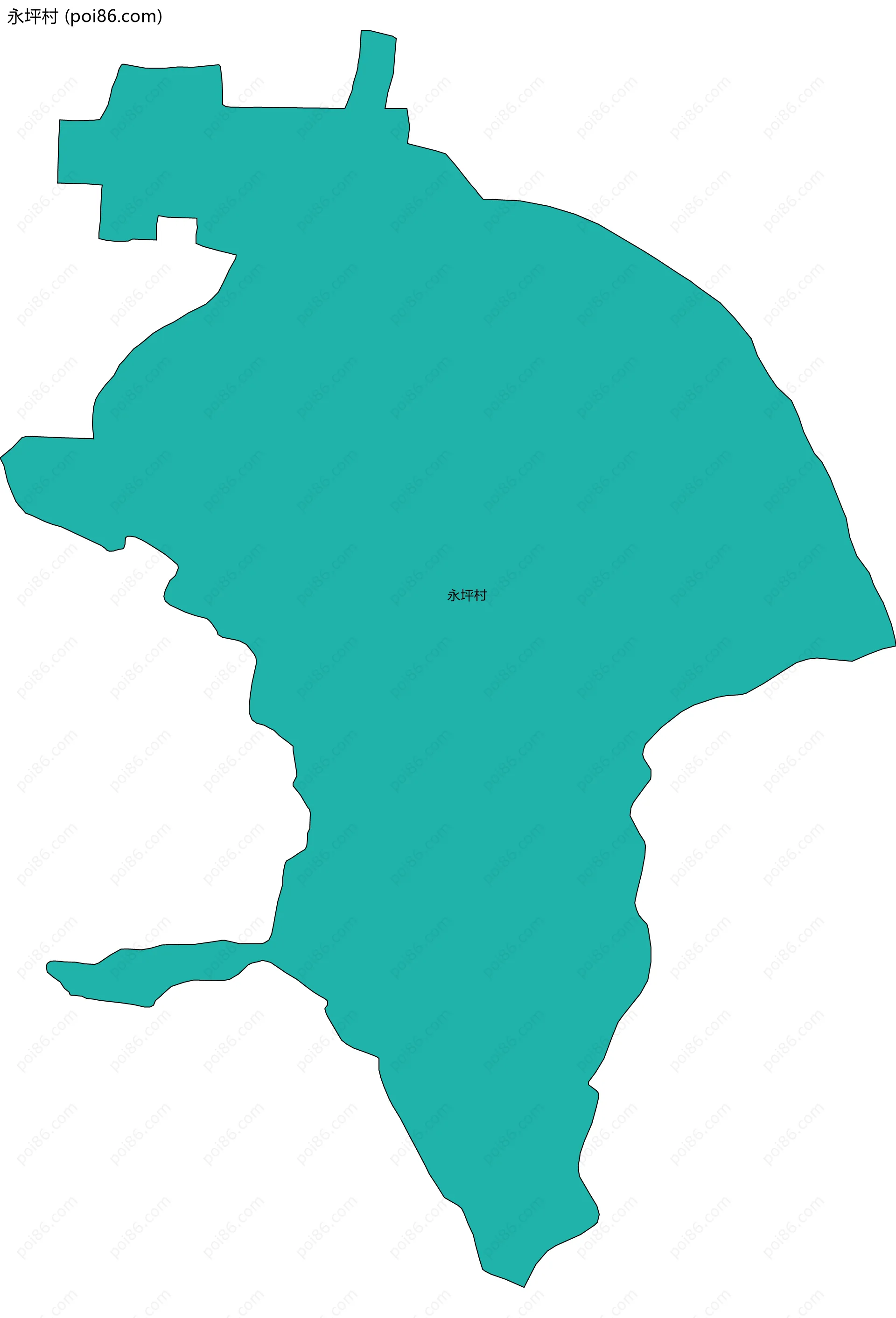 永坪村边界地图