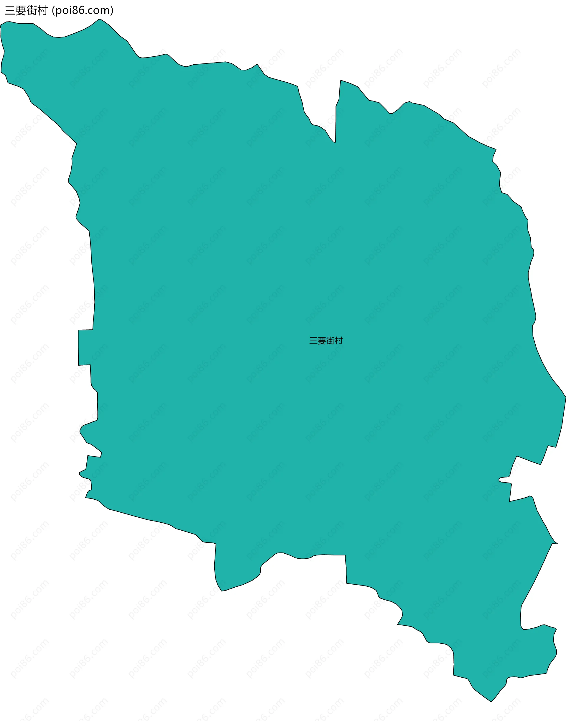 三要街村边界地图