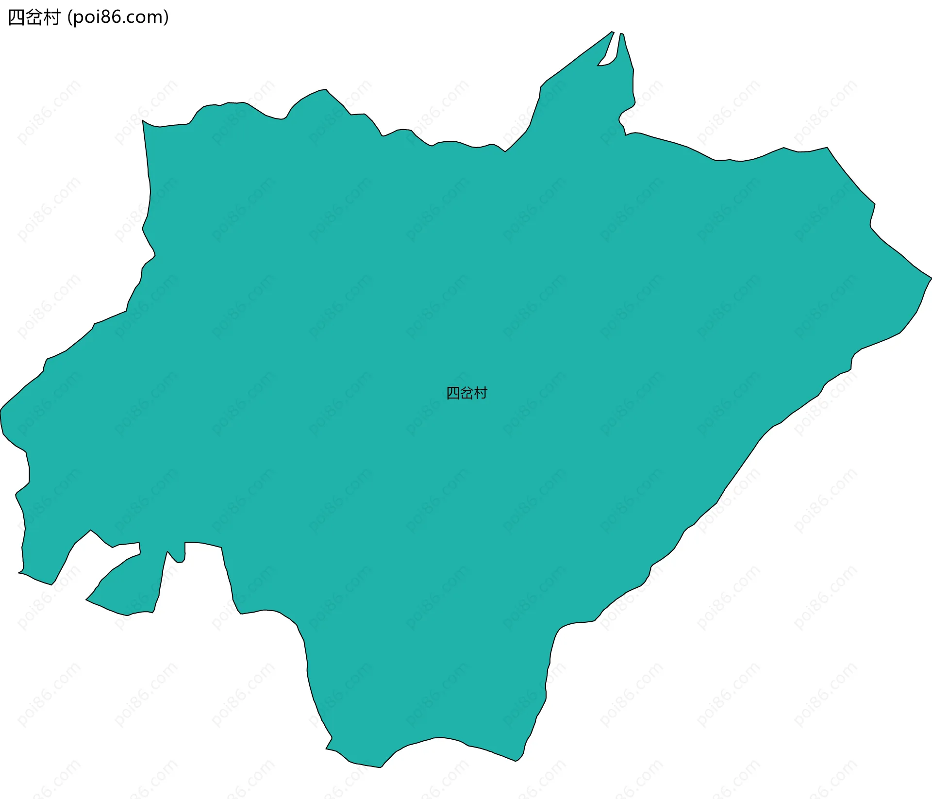 四岔村边界地图